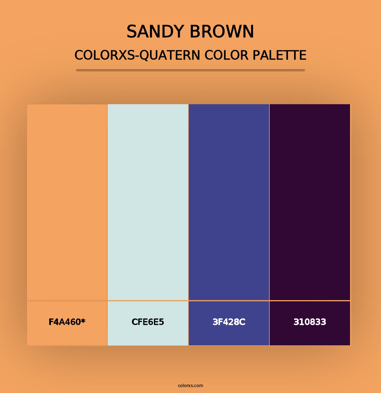 Sandy Brown - Colorxs Quad Palette