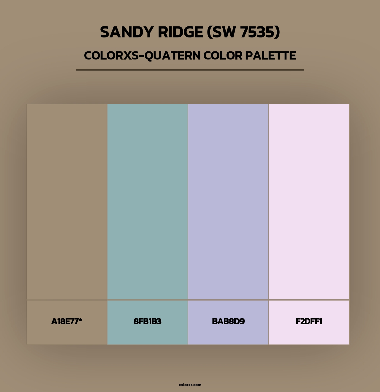 Sandy Ridge (SW 7535) - Colorxs Quad Palette