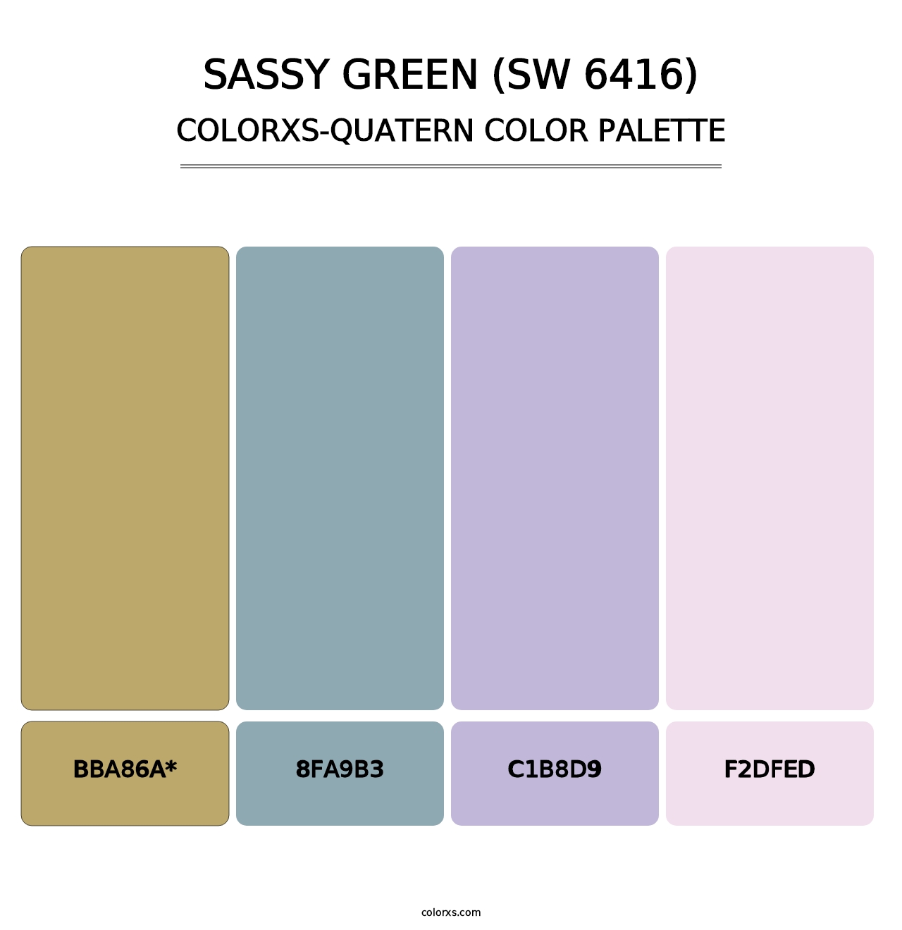 Sassy Green (SW 6416) - Colorxs Quad Palette