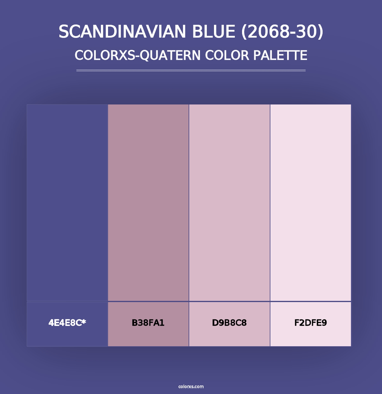 Scandinavian Blue (2068-30) - Colorxs Quad Palette