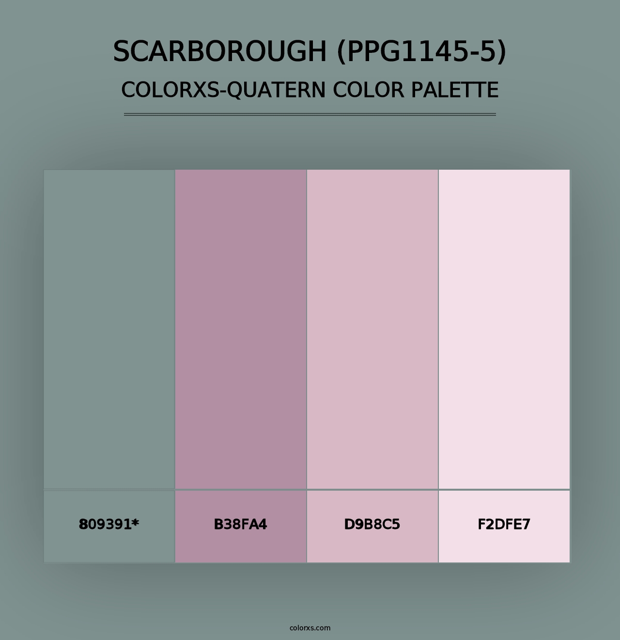 Scarborough (PPG1145-5) - Colorxs Quad Palette