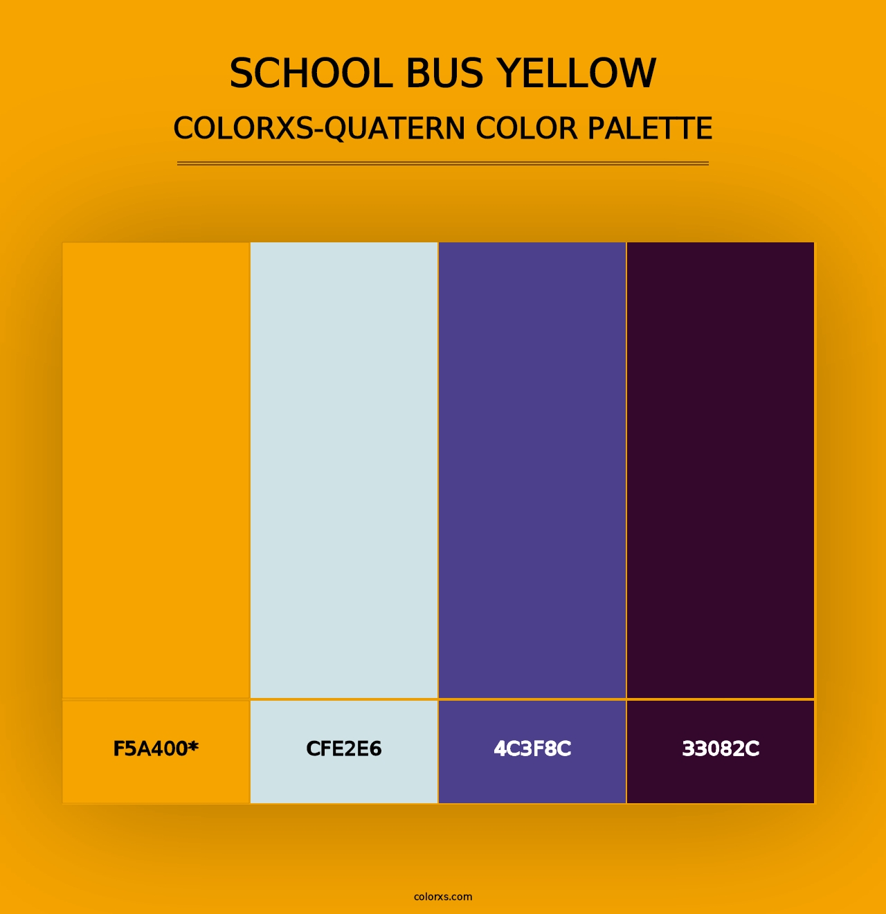 School Bus Yellow - Colorxs Quad Palette