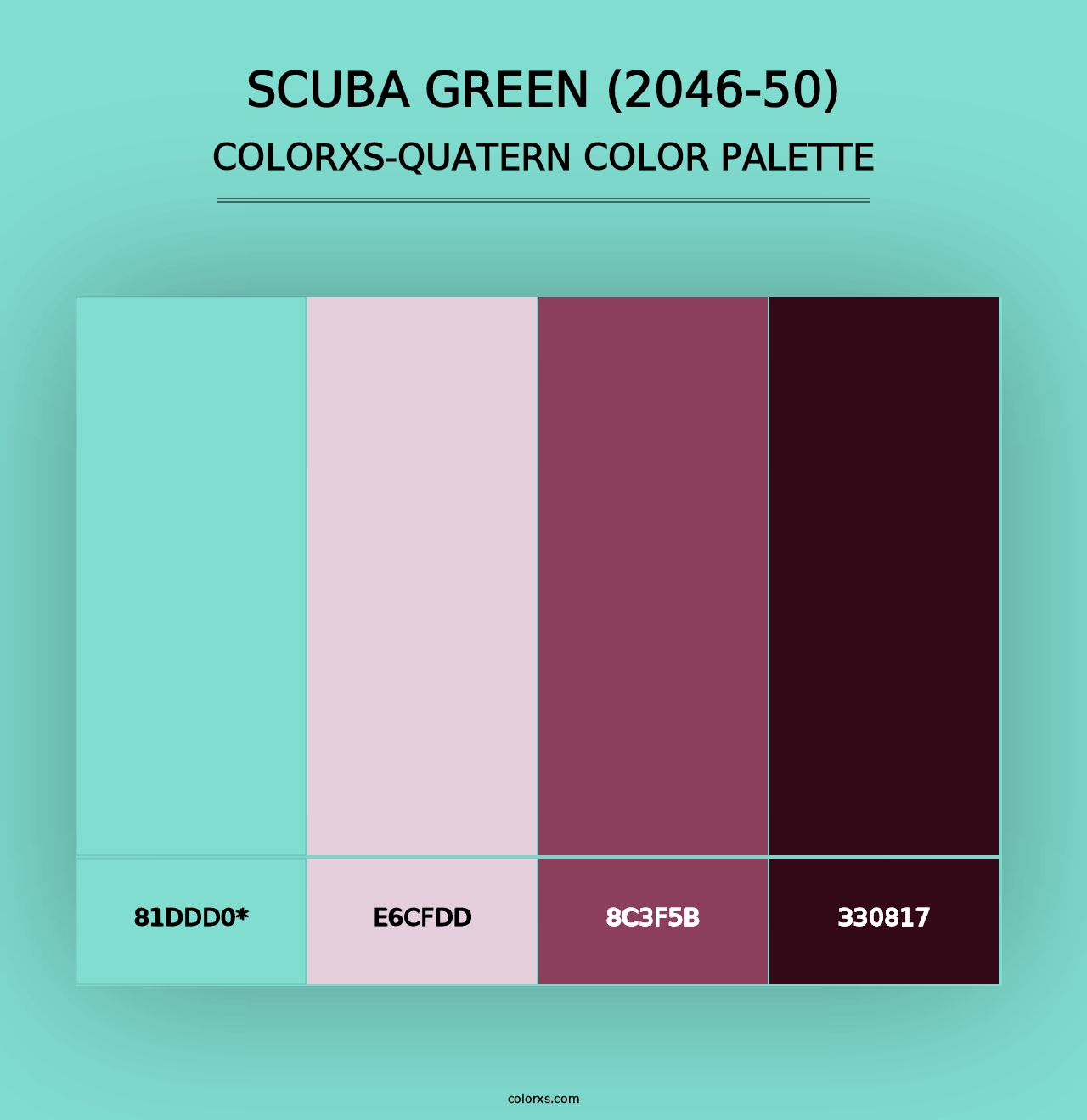 Scuba Green (2046-50) - Colorxs Quad Palette