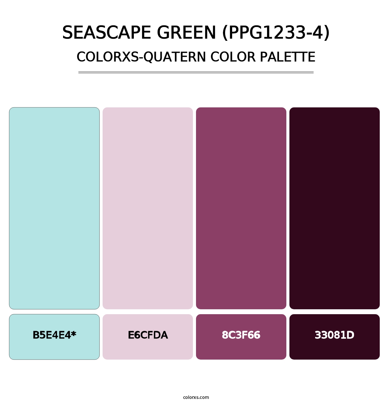 Seascape Green (PPG1233-4) - Colorxs Quad Palette