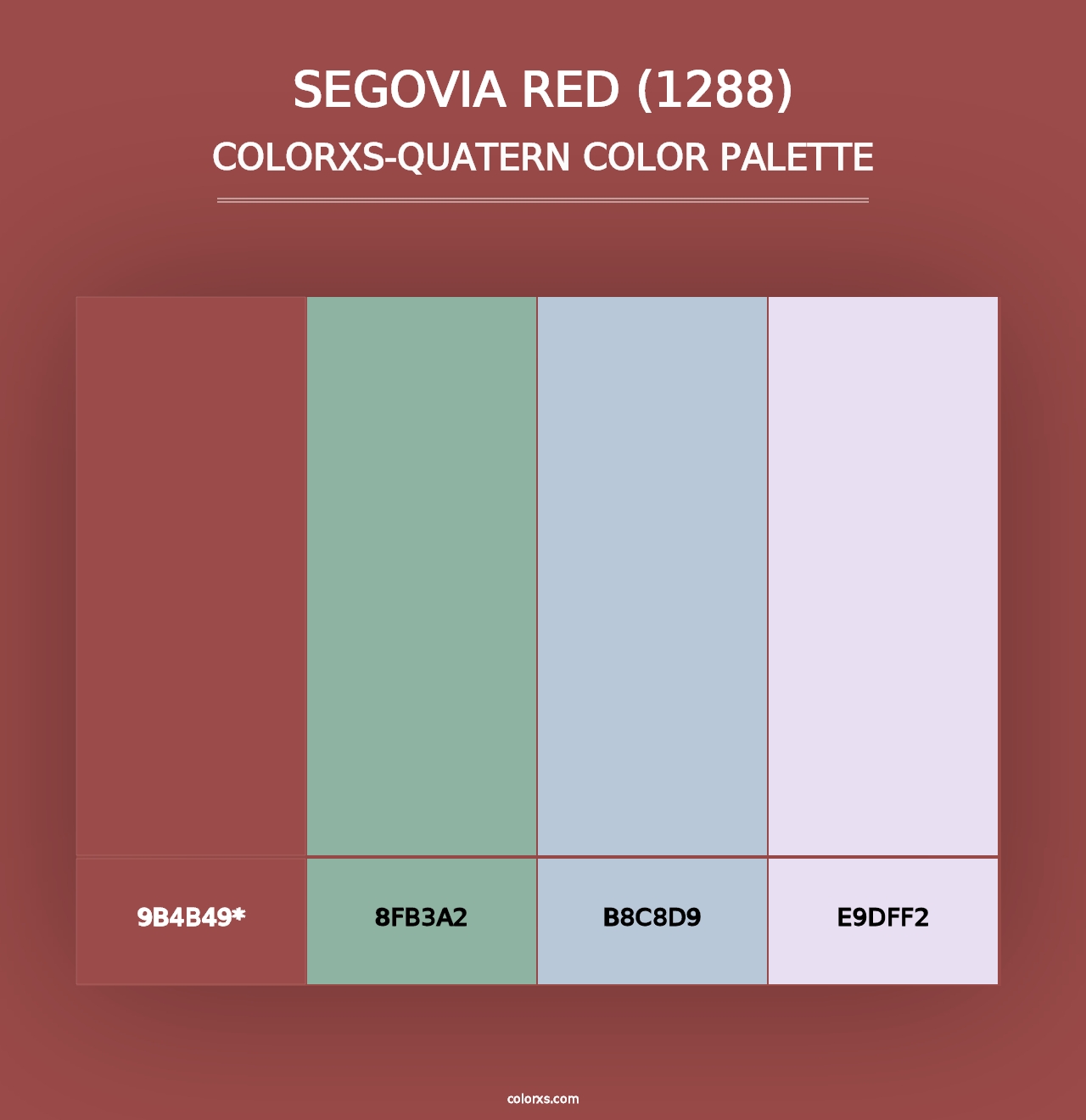 Segovia Red (1288) - Colorxs Quad Palette