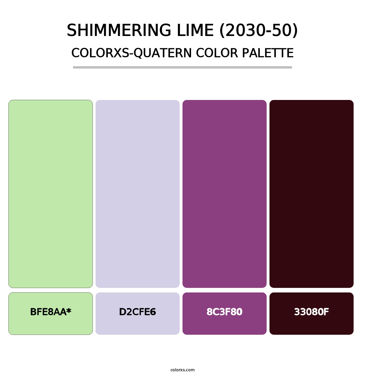 Shimmering Lime (2030-50) - Colorxs Quad Palette