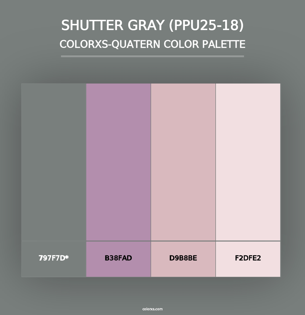 Shutter Gray (PPU25-18) - Colorxs Quad Palette