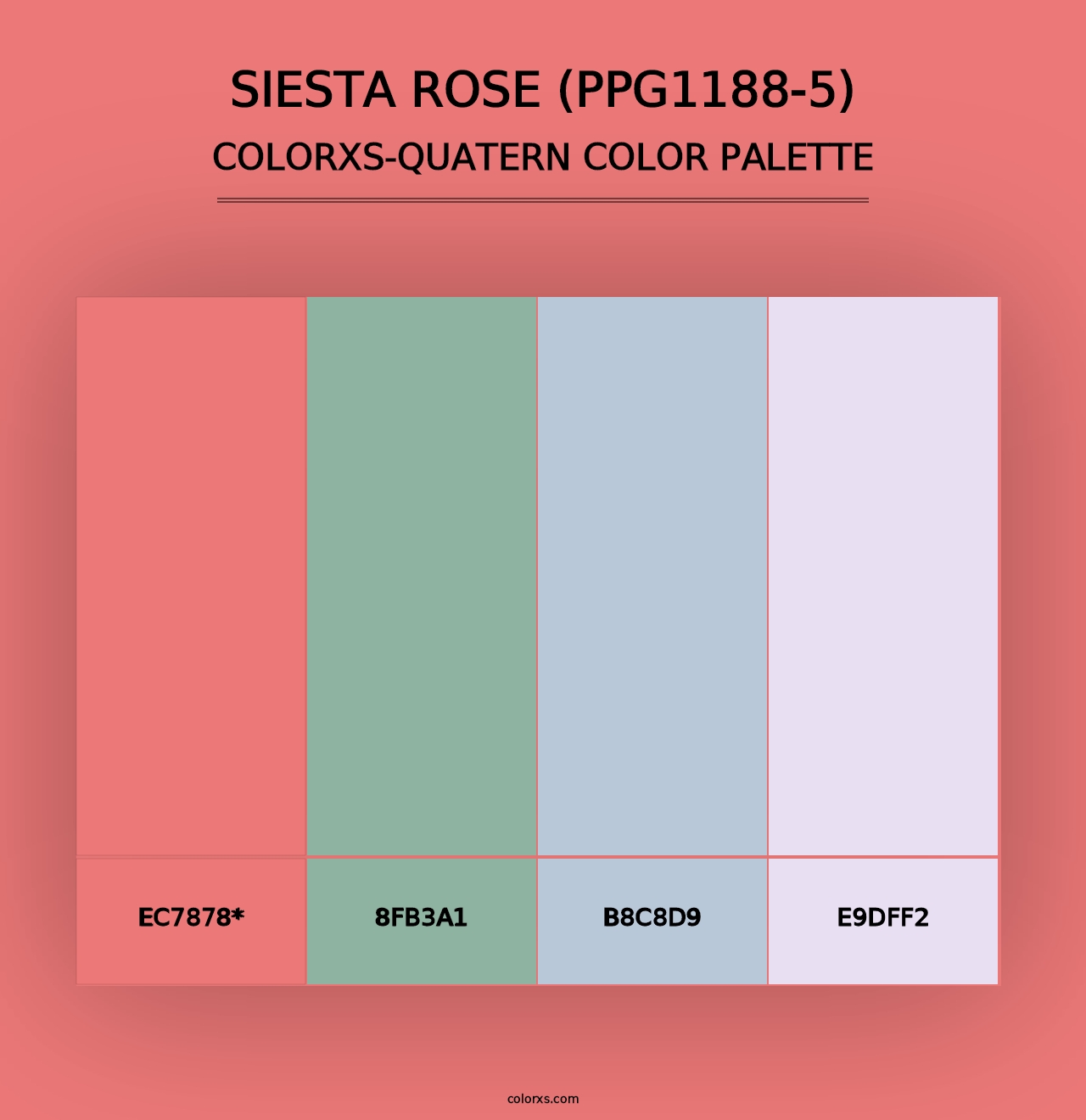 Siesta Rose (PPG1188-5) - Colorxs Quad Palette