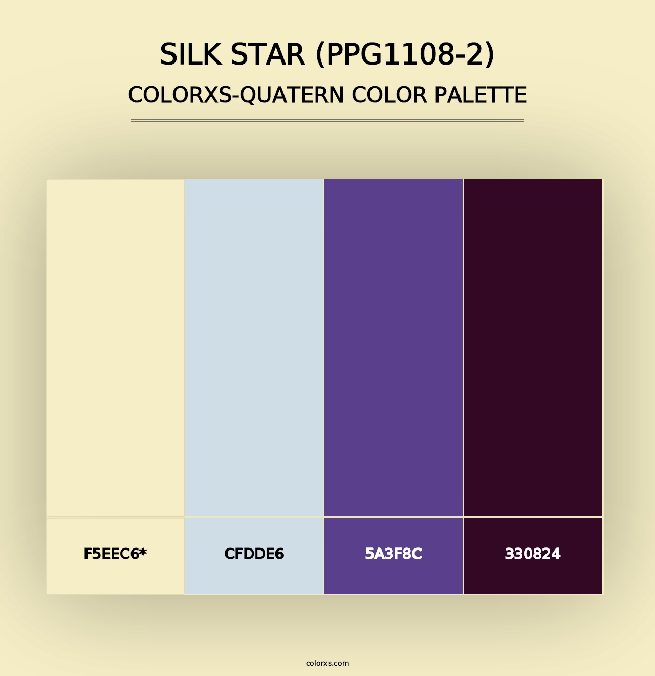 Silk Star (PPG1108-2) - Colorxs Quad Palette