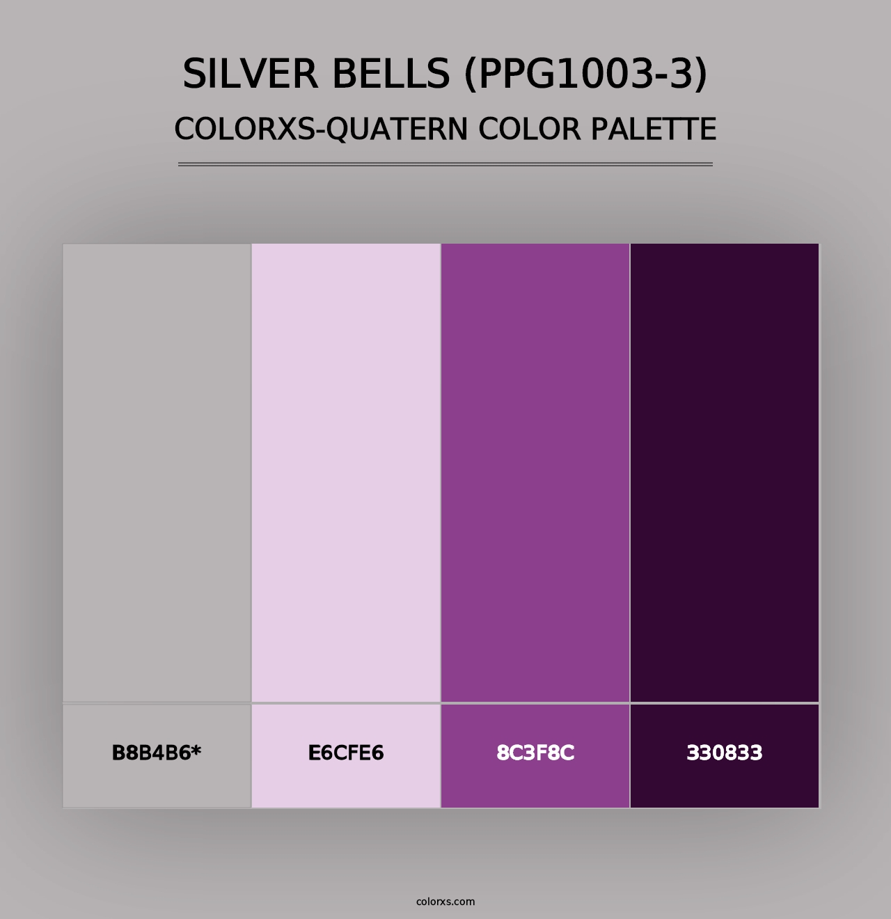 Silver Bells (PPG1003-3) - Colorxs Quad Palette