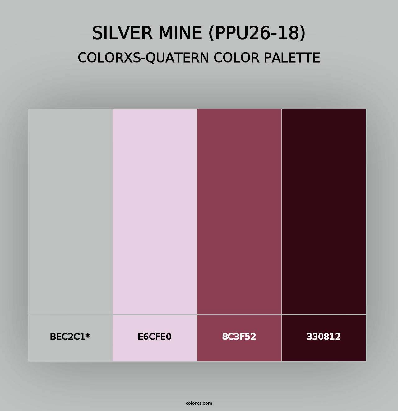 Silver Mine (PPU26-18) - Colorxs Quad Palette