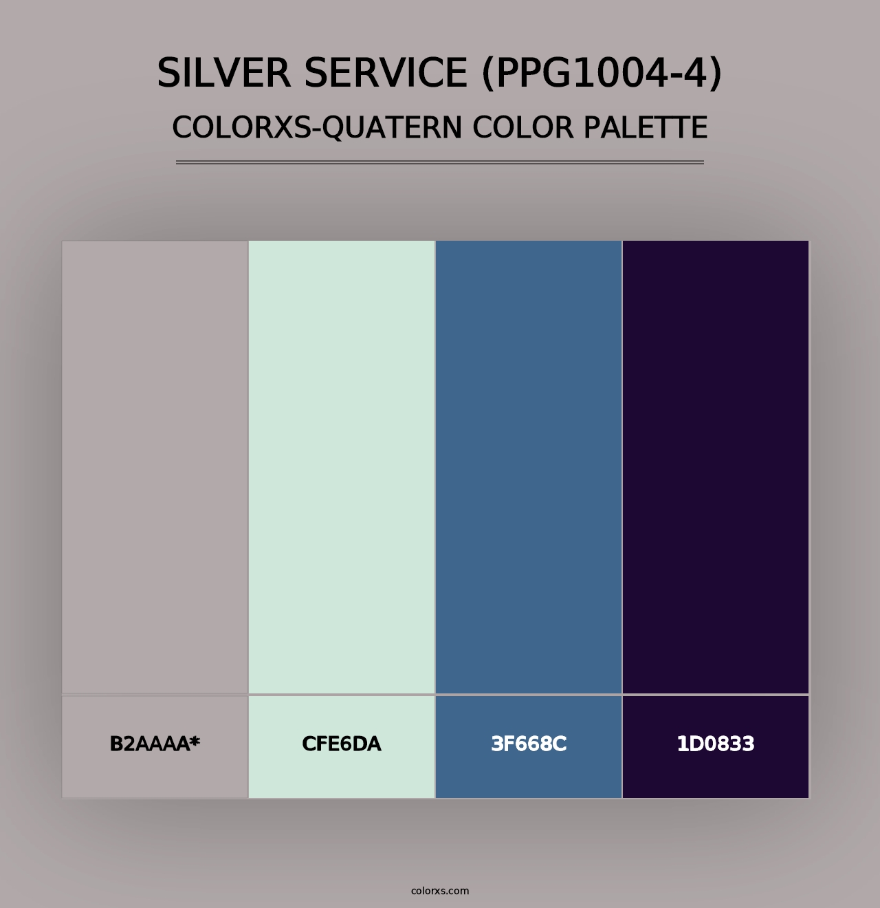 Silver Service (PPG1004-4) - Colorxs Quad Palette