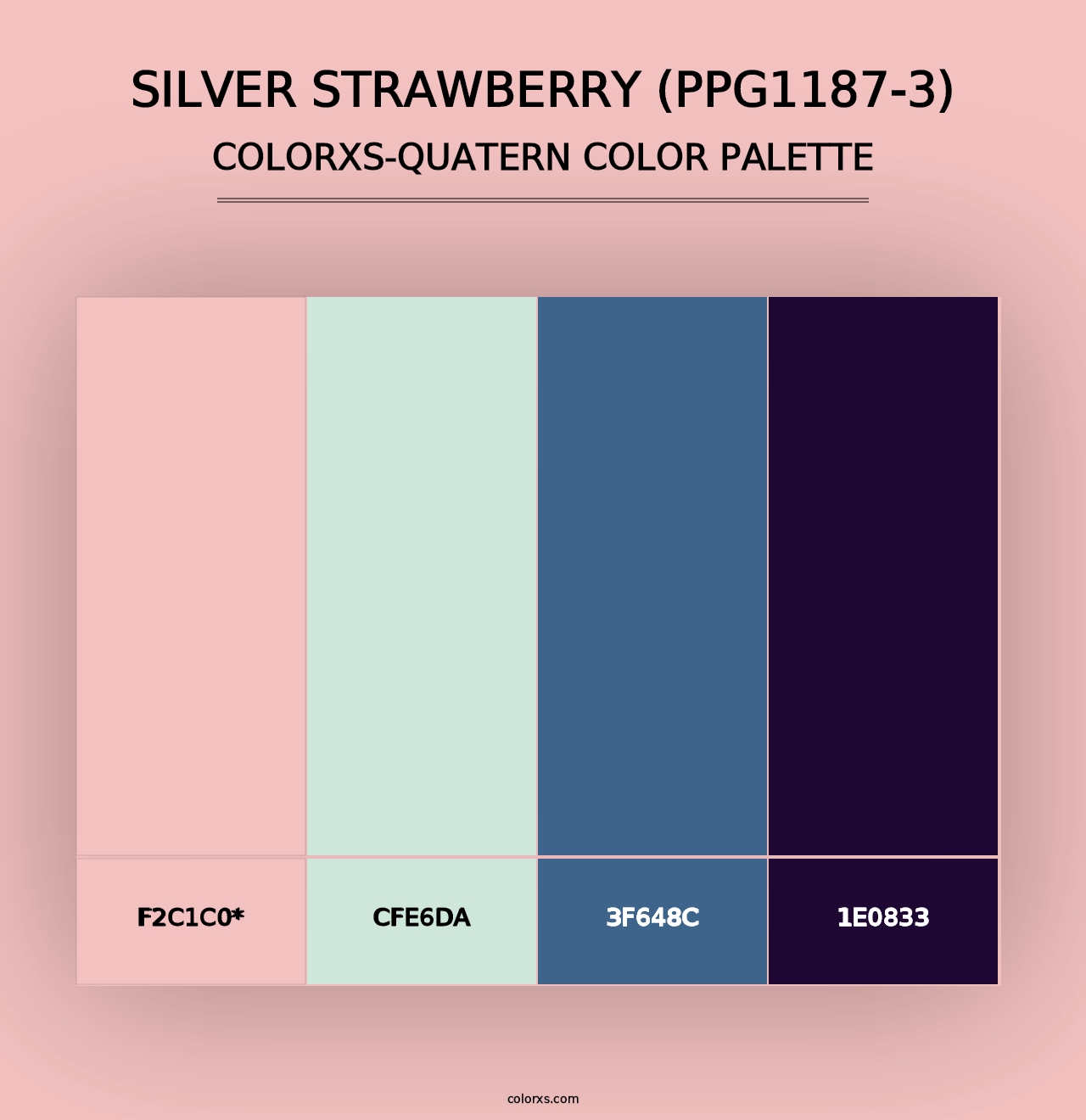 Silver Strawberry (PPG1187-3) - Colorxs Quad Palette