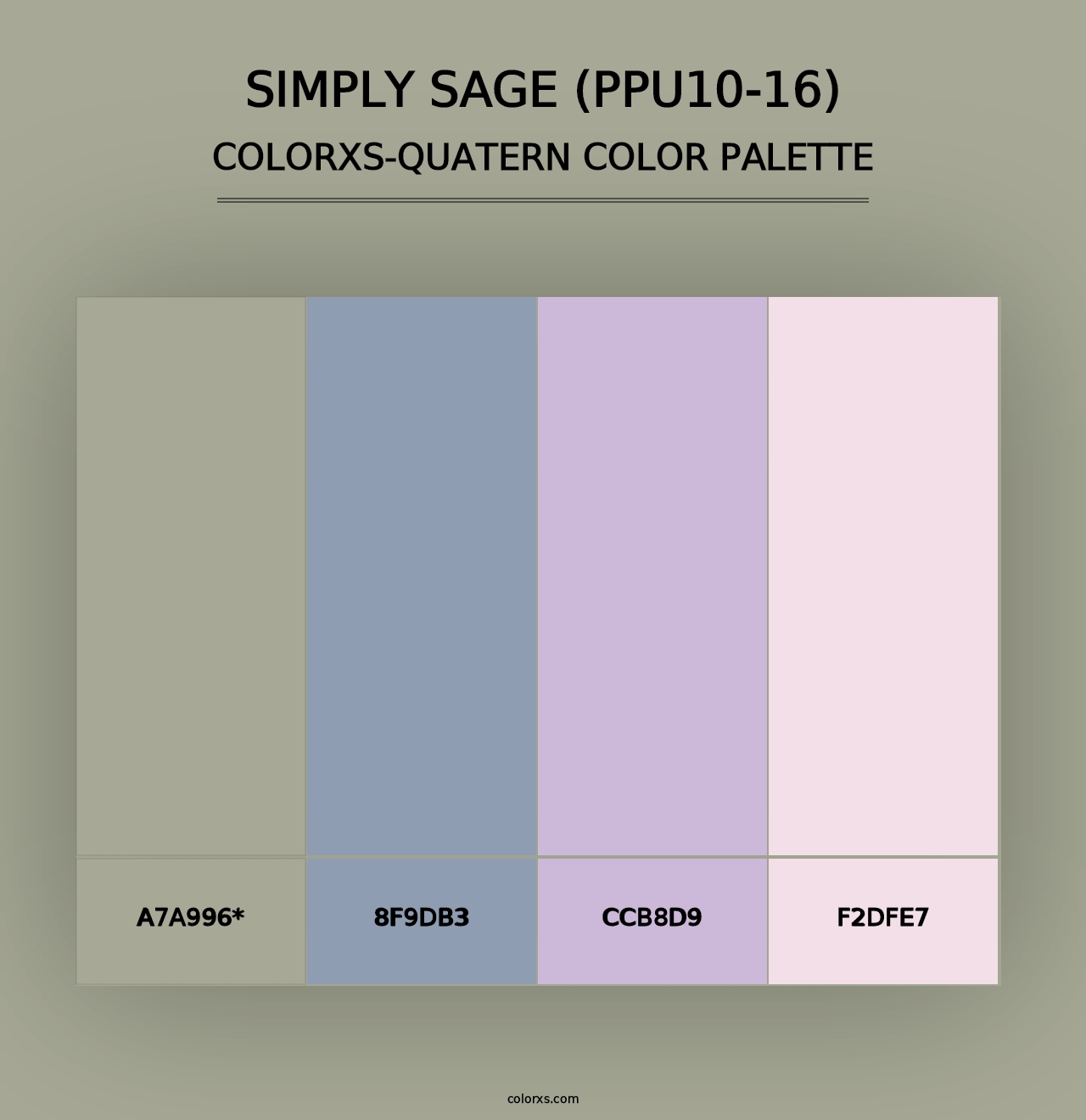 Simply Sage (PPU10-16) - Colorxs Quad Palette