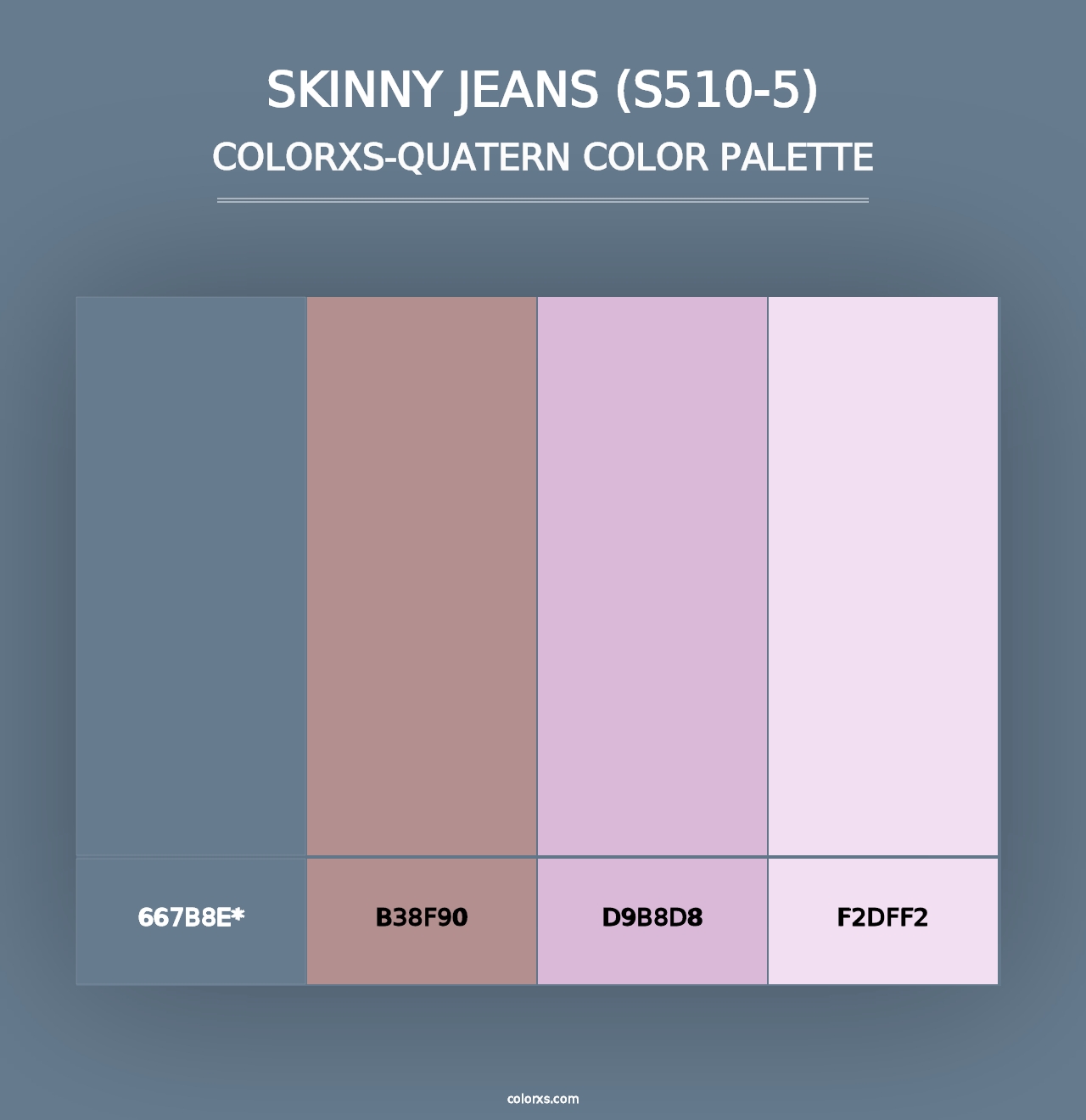 Skinny Jeans (S510-5) - Colorxs Quad Palette