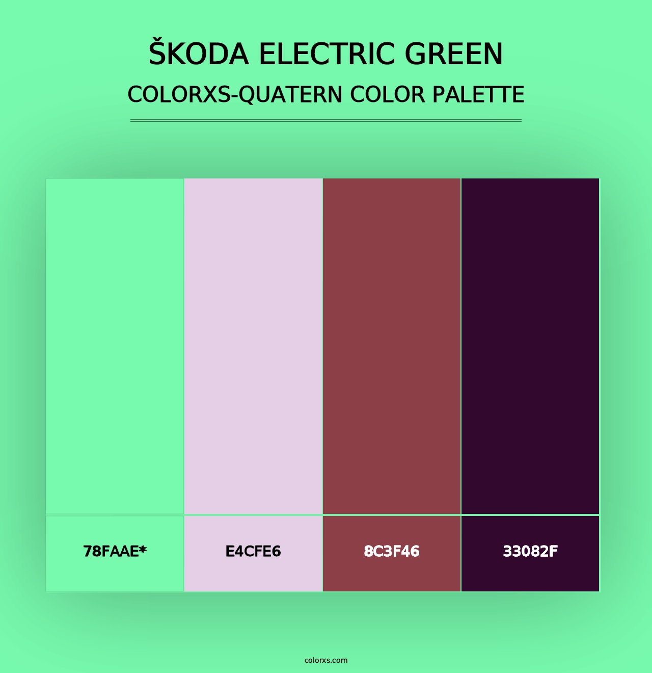 Škoda Electric Green - Colorxs Quad Palette