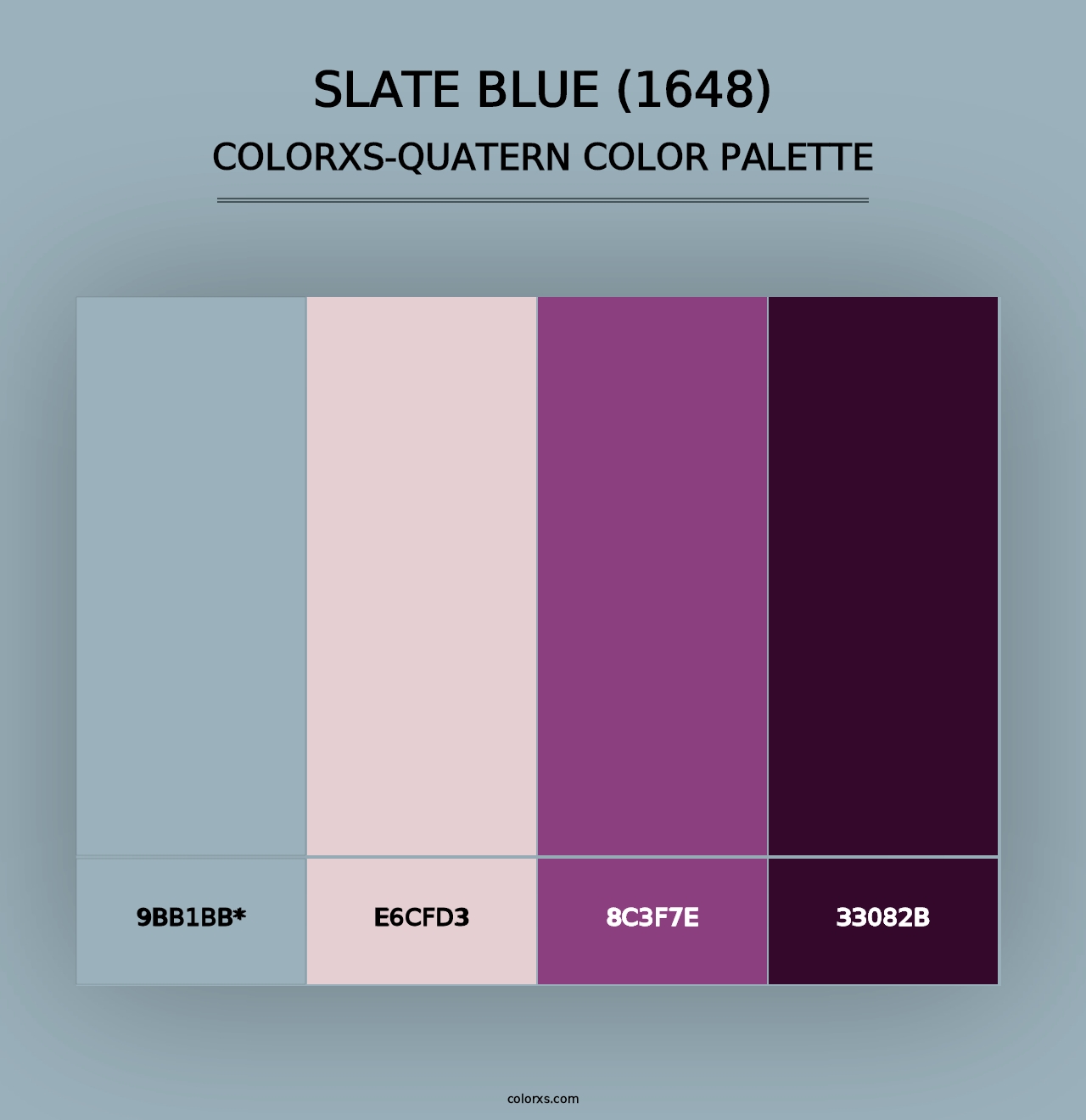 Slate Blue (1648) - Colorxs Quad Palette