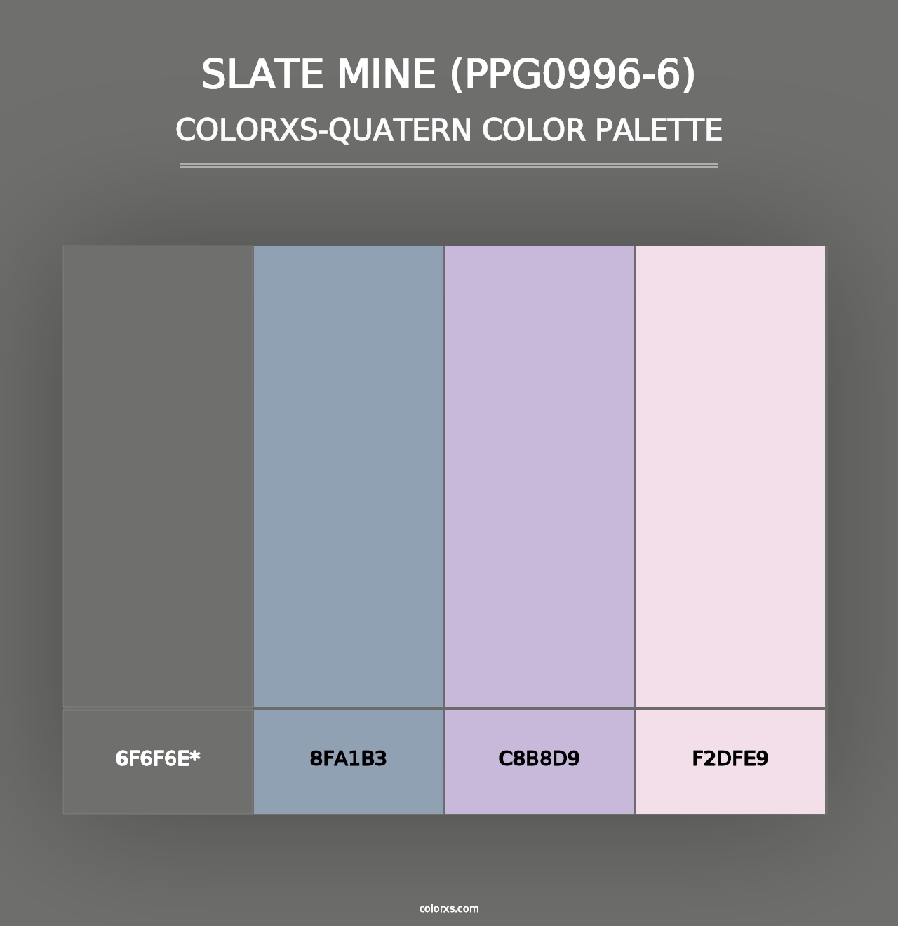 Slate Mine (PPG0996-6) - Colorxs Quad Palette