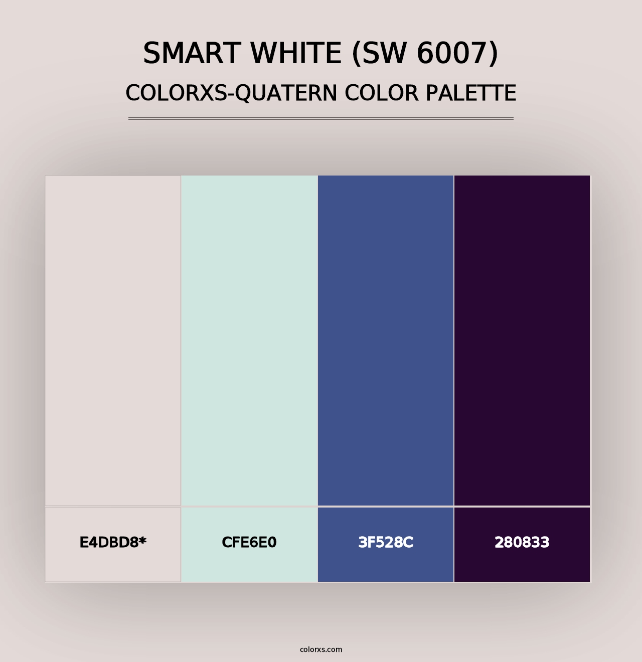 Smart White (SW 6007) - Colorxs Quad Palette