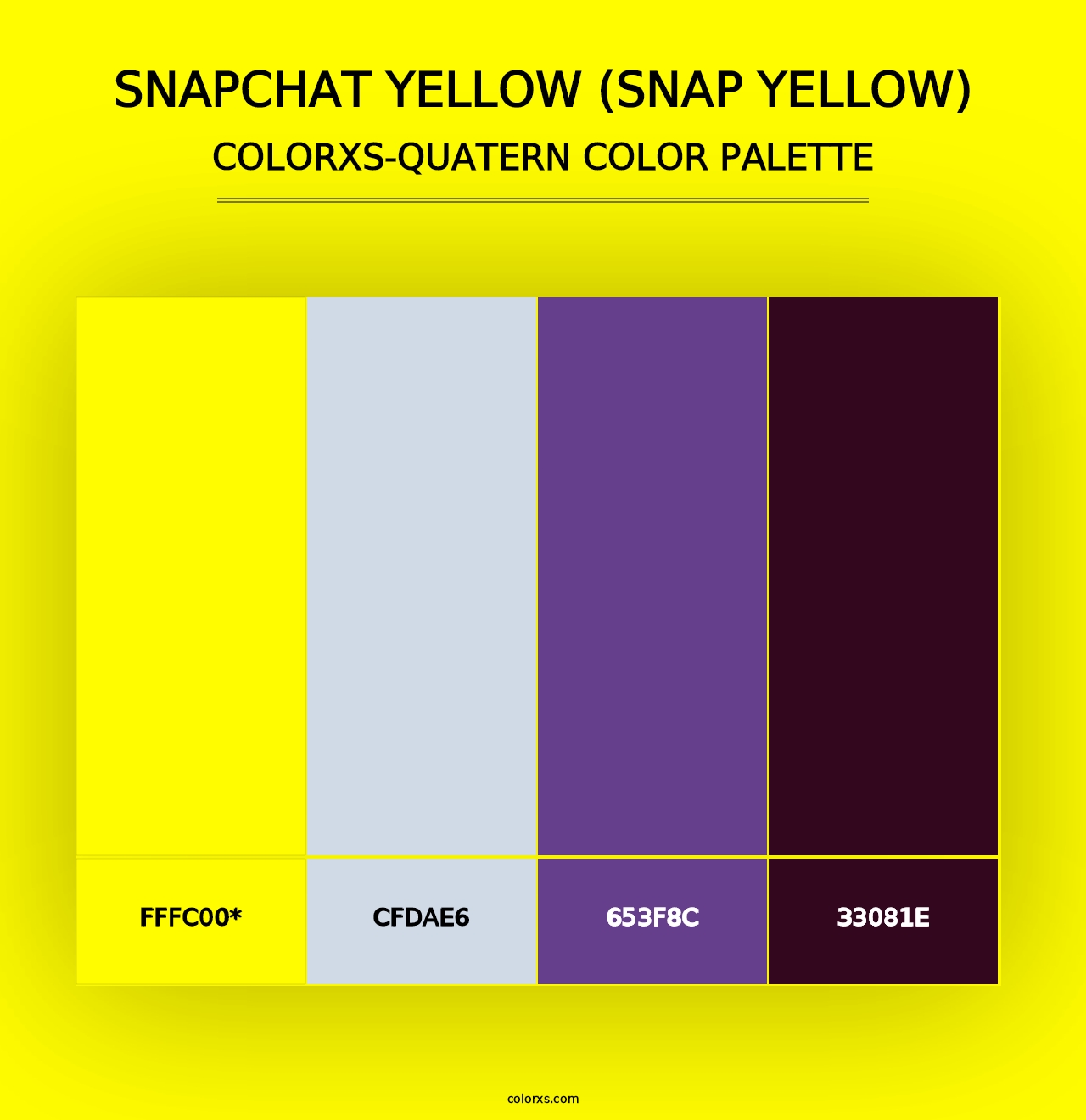 Snapchat Yellow (Snap Yellow) - Colorxs Quad Palette