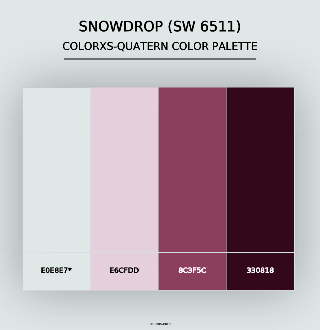 Snowdrop (SW 6511) - Colorxs Quad Palette