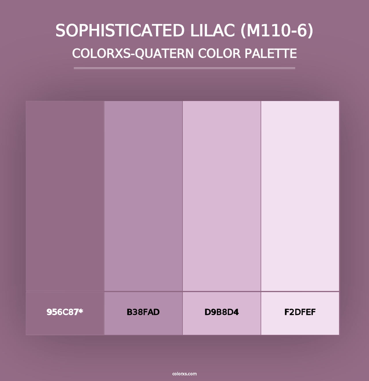 Sophisticated Lilac (M110-6) - Colorxs Quad Palette