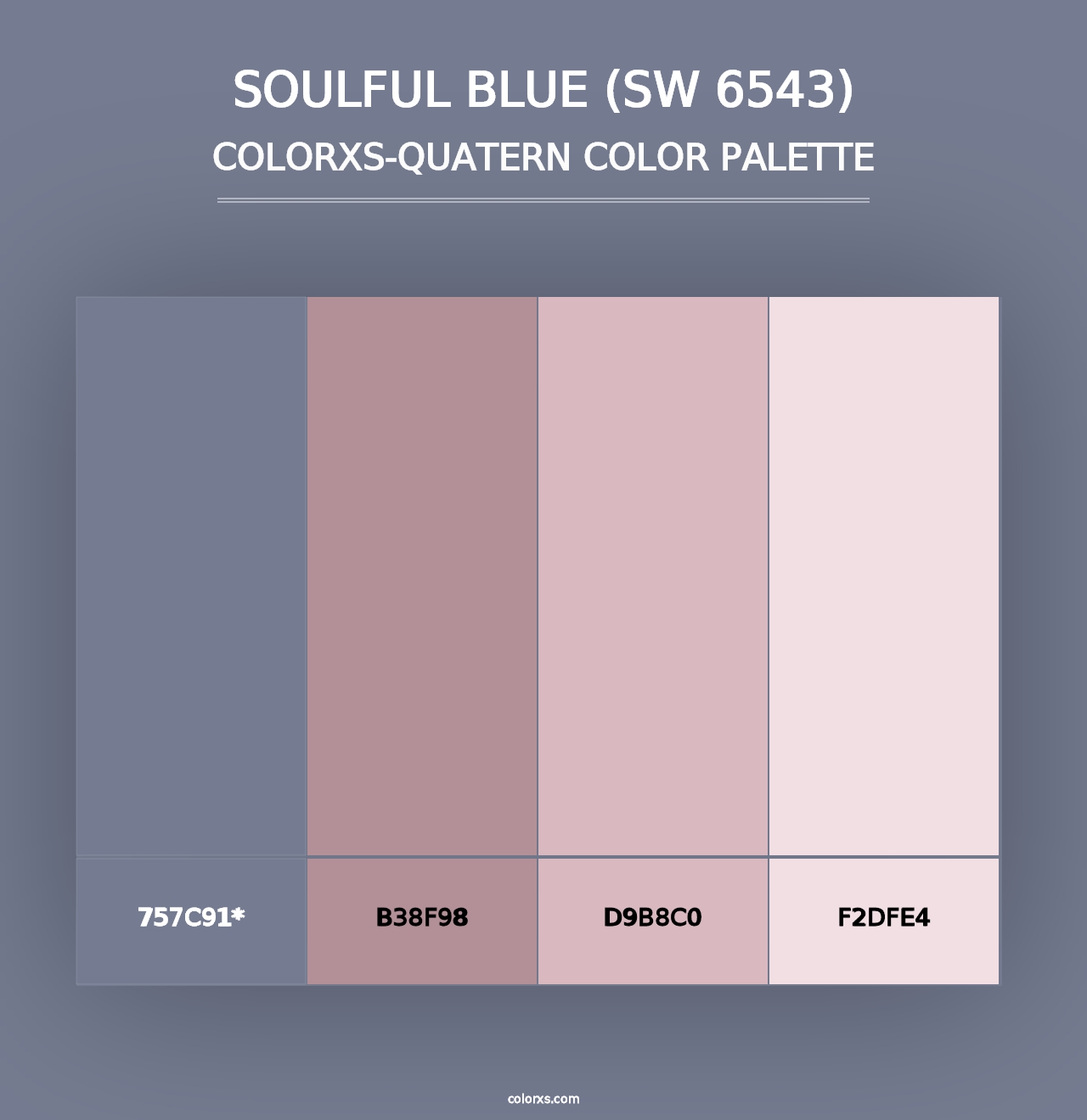 Soulful Blue (SW 6543) - Colorxs Quad Palette