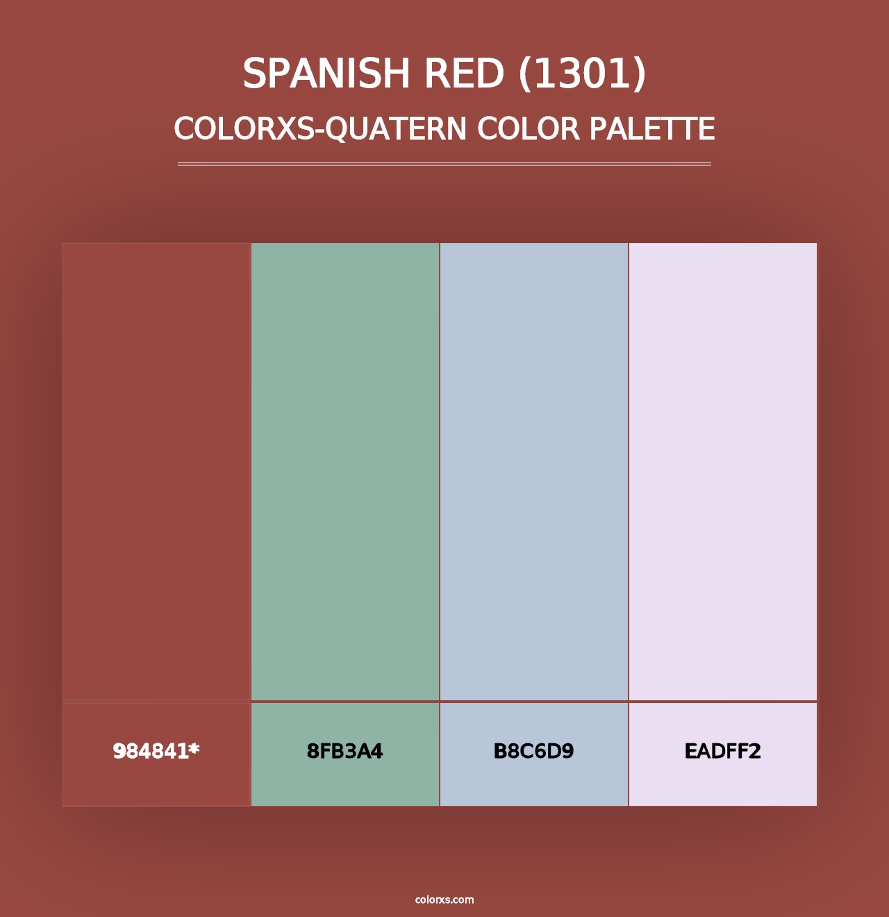 Spanish Red (1301) - Colorxs Quad Palette