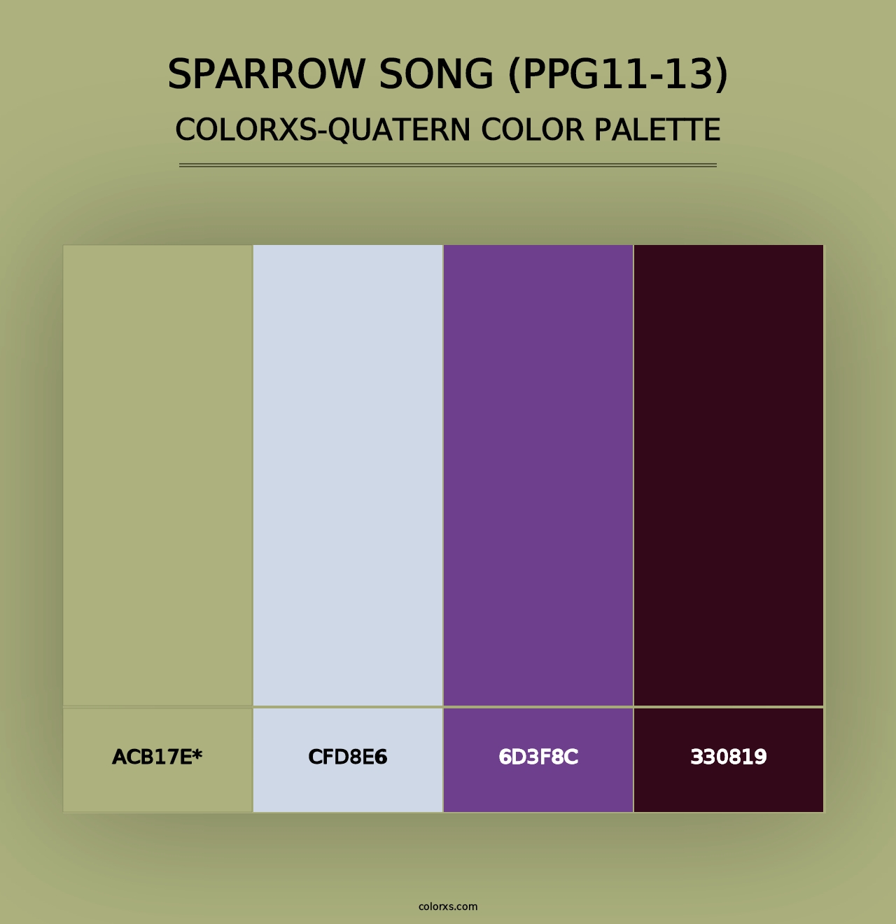 Sparrow Song (PPG11-13) - Colorxs Quad Palette