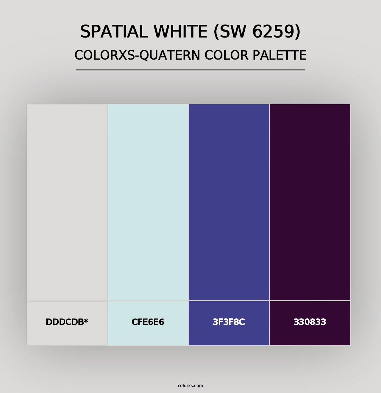 Spatial White (SW 6259) - Colorxs Quad Palette