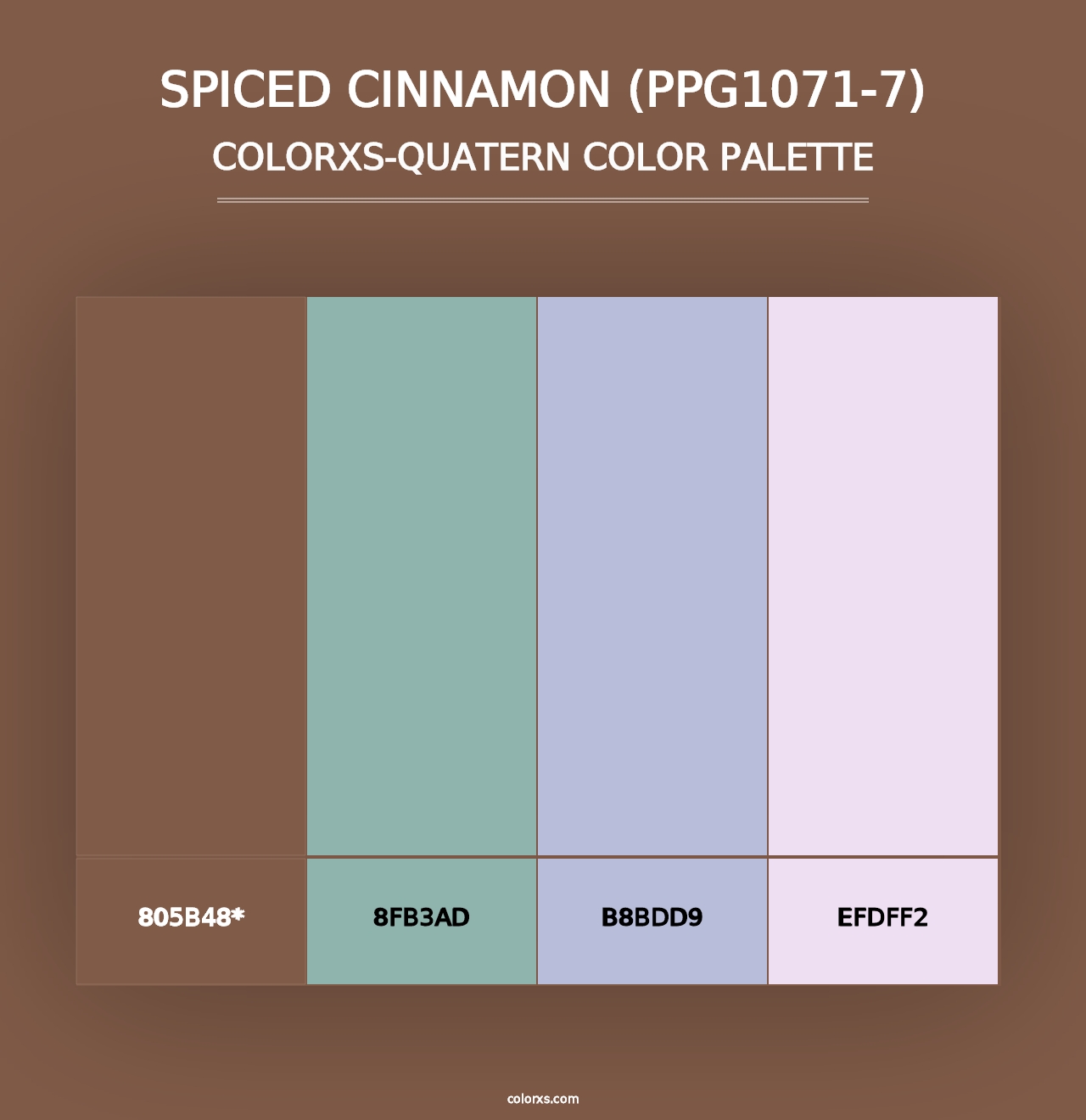 Spiced Cinnamon (PPG1071-7) - Colorxs Quad Palette