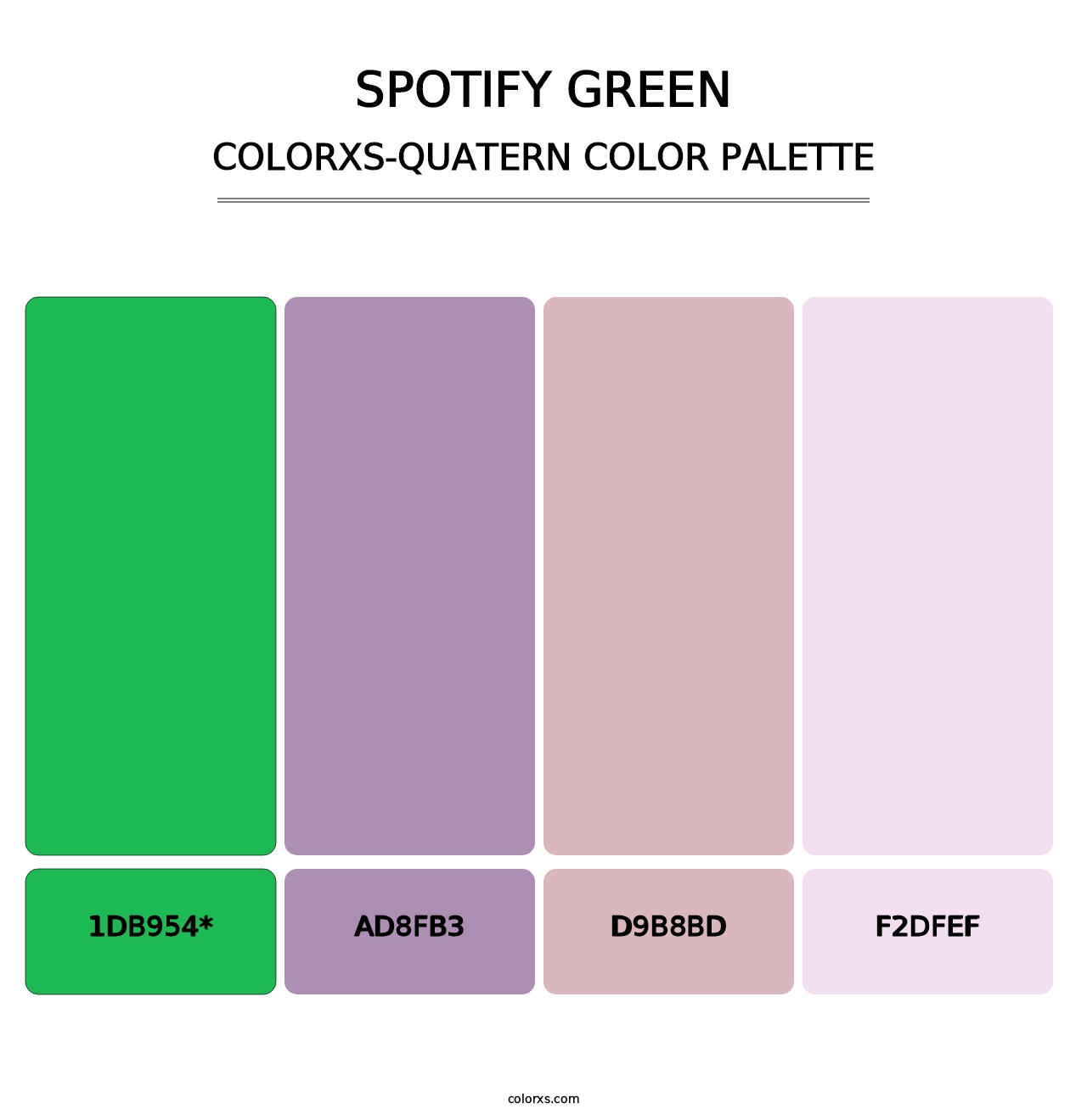 Spotify Green - Colorxs Quad Palette