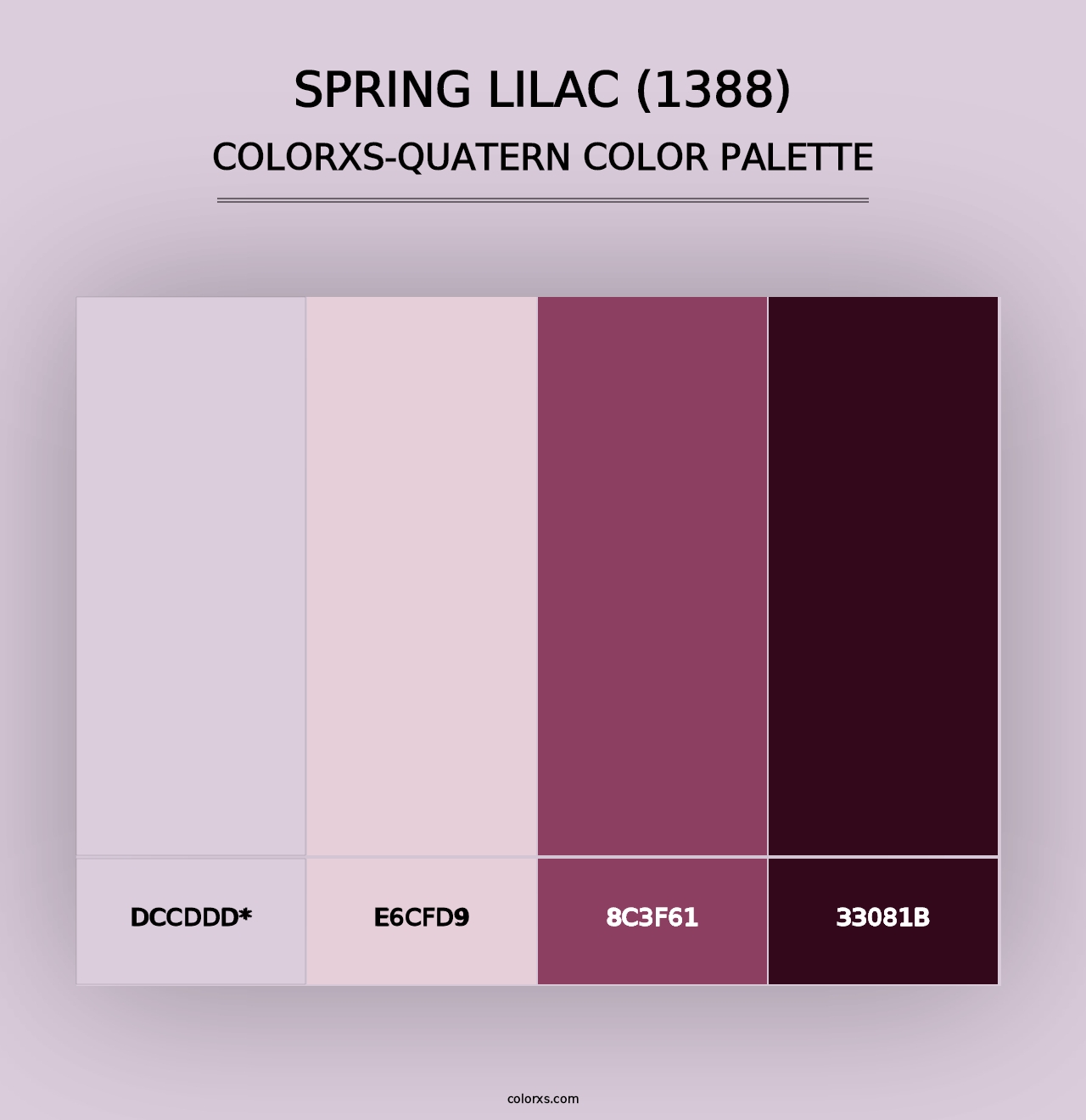 Spring Lilac (1388) - Colorxs Quad Palette