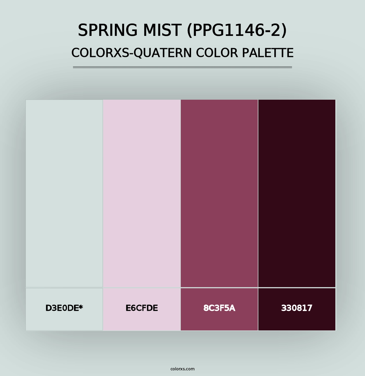 Spring Mist (PPG1146-2) - Colorxs Quad Palette