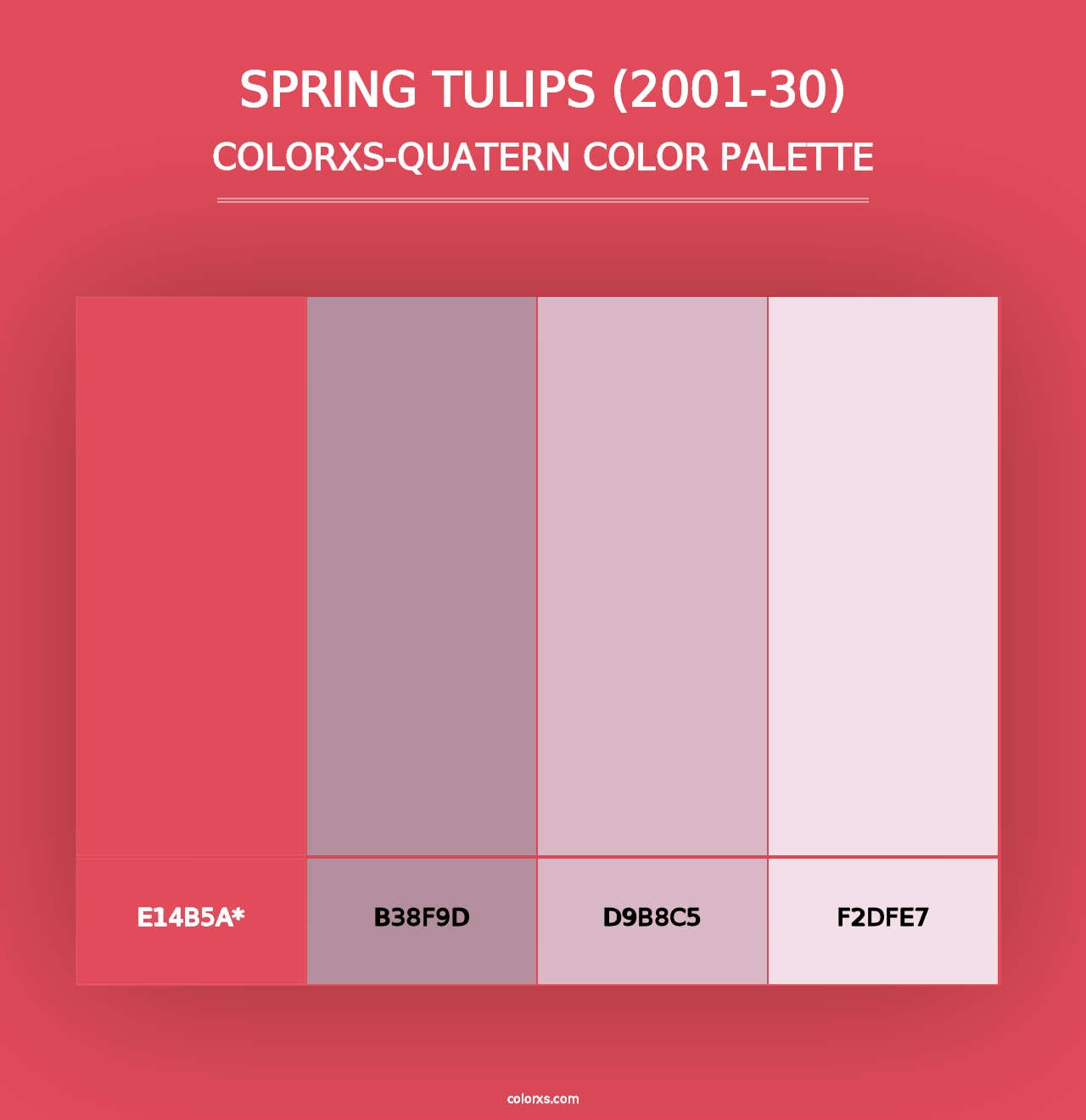 Spring Tulips (2001-30) - Colorxs Quad Palette