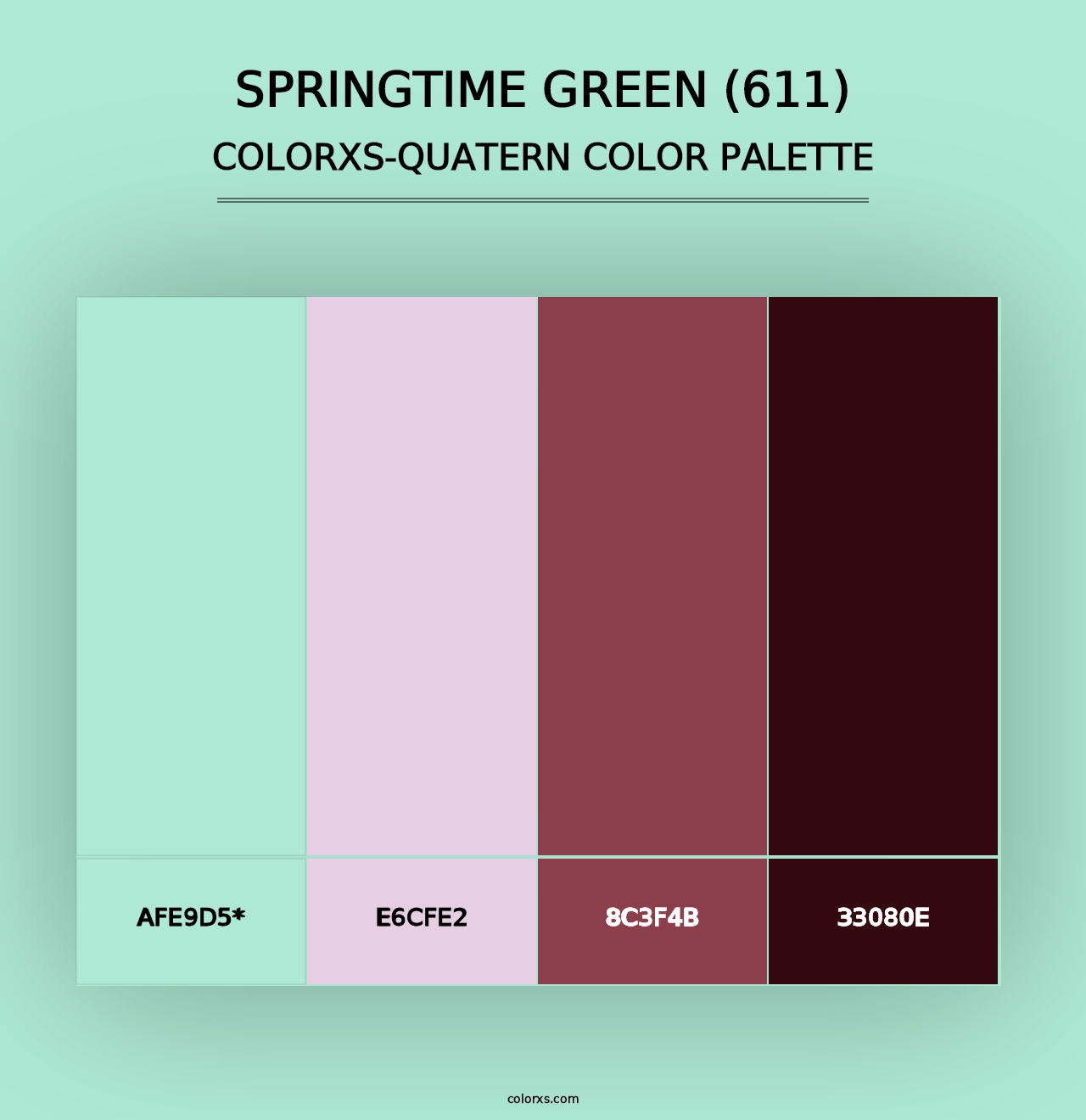 Springtime Green (611) - Colorxs Quad Palette