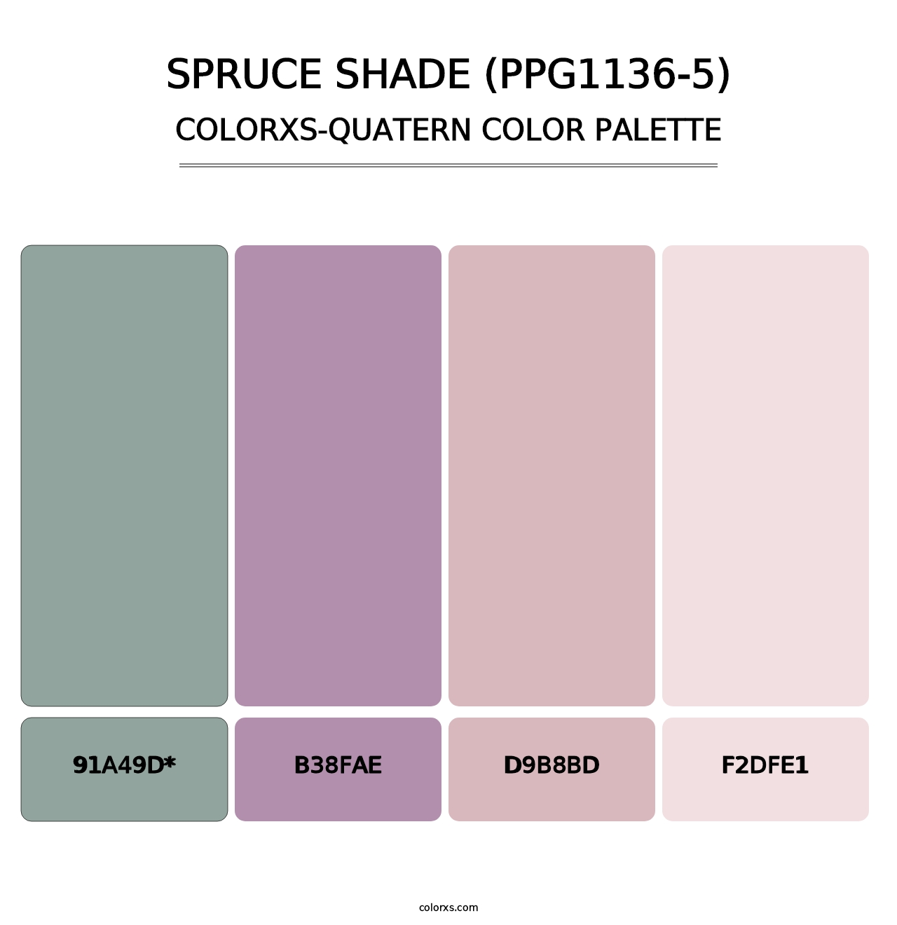 Spruce Shade (PPG1136-5) - Colorxs Quad Palette