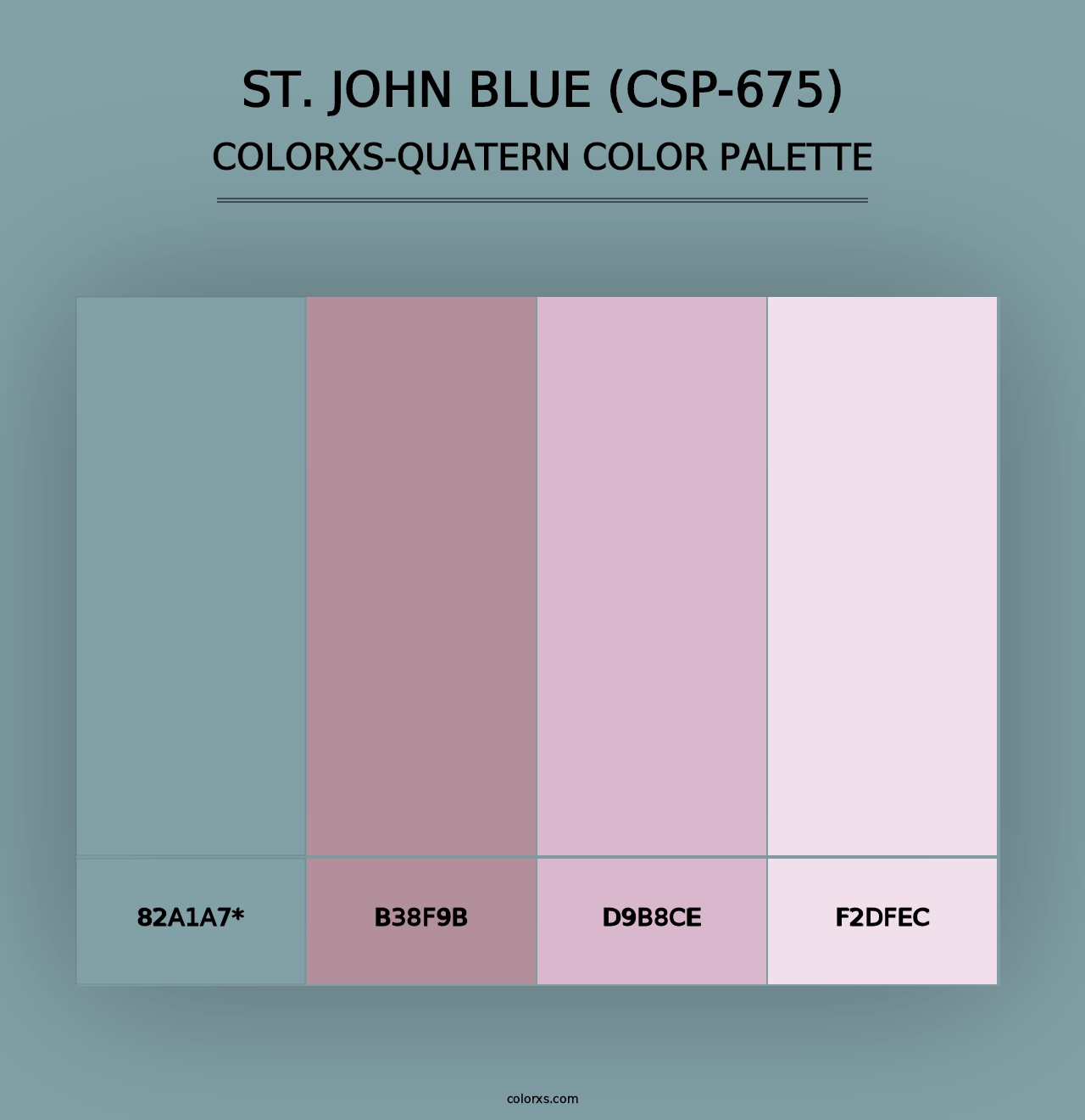 St. John Blue (CSP-675) - Colorxs Quad Palette