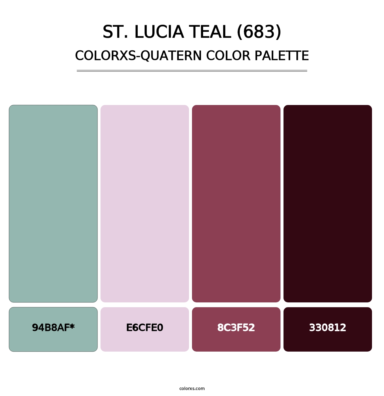 St. Lucia Teal (683) - Colorxs Quad Palette