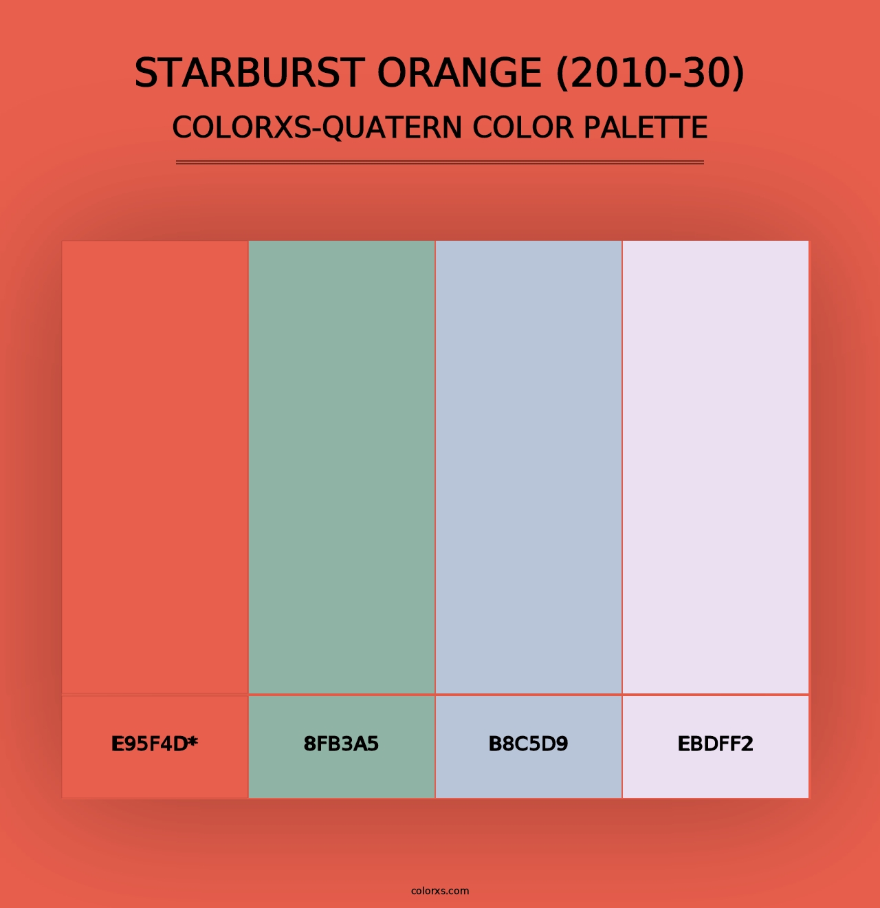 Starburst Orange (2010-30) - Colorxs Quad Palette