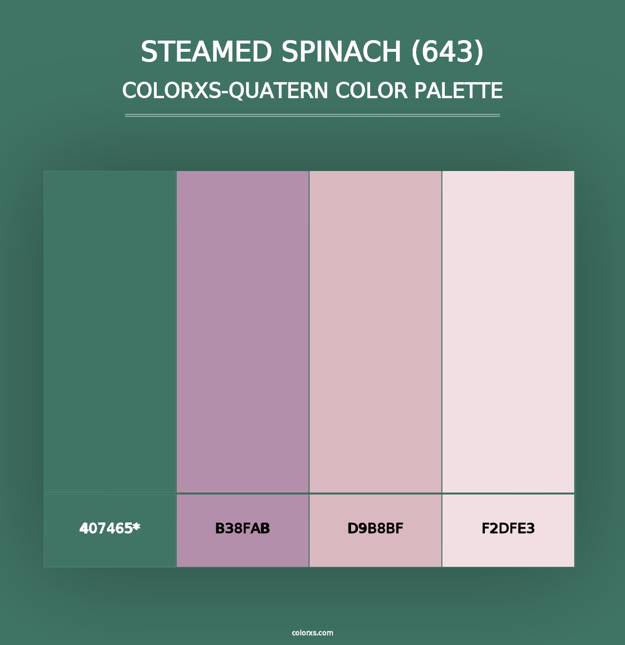 Steamed Spinach (643) - Colorxs Quad Palette