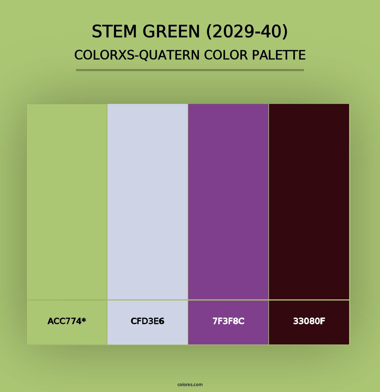 Stem Green (2029-40) - Colorxs Quad Palette