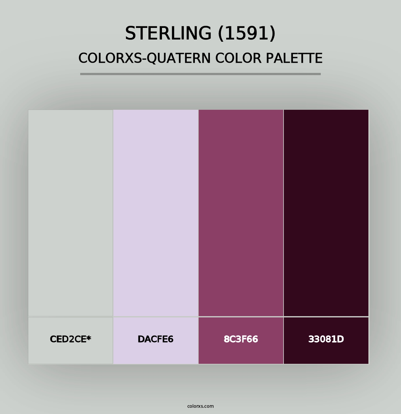 Sterling (1591) - Colorxs Quad Palette