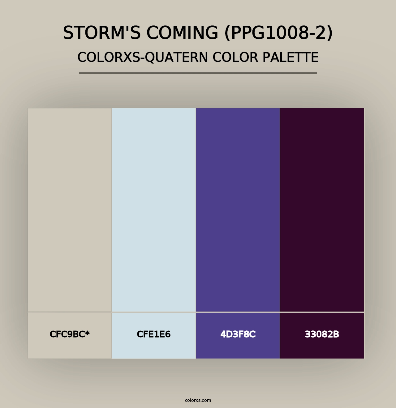 Storm's Coming (PPG1008-2) - Colorxs Quad Palette