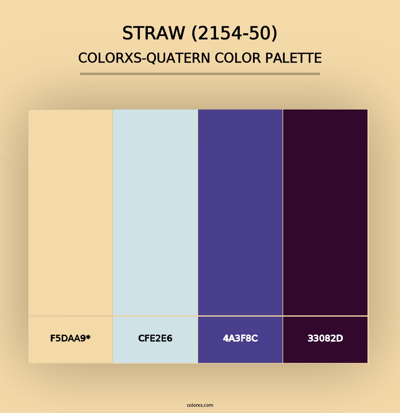 Straw (2154-50) - Colorxs Quad Palette