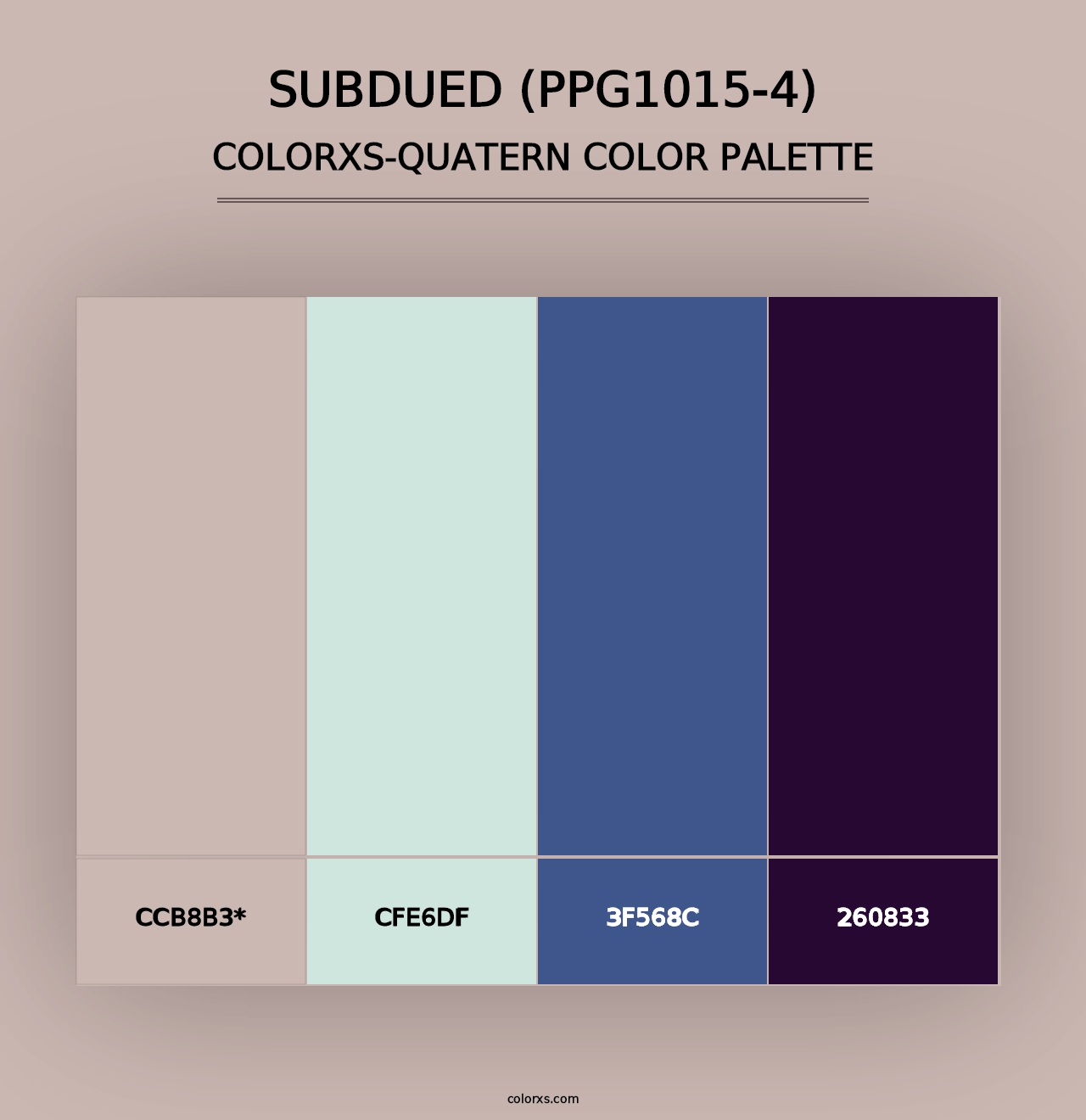 Subdued (PPG1015-4) - Colorxs Quad Palette