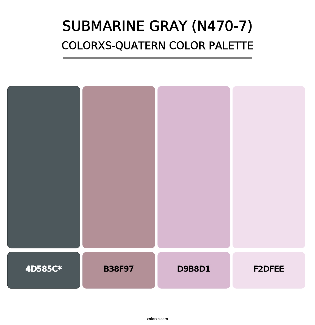 Submarine Gray (N470-7) - Colorxs Quad Palette