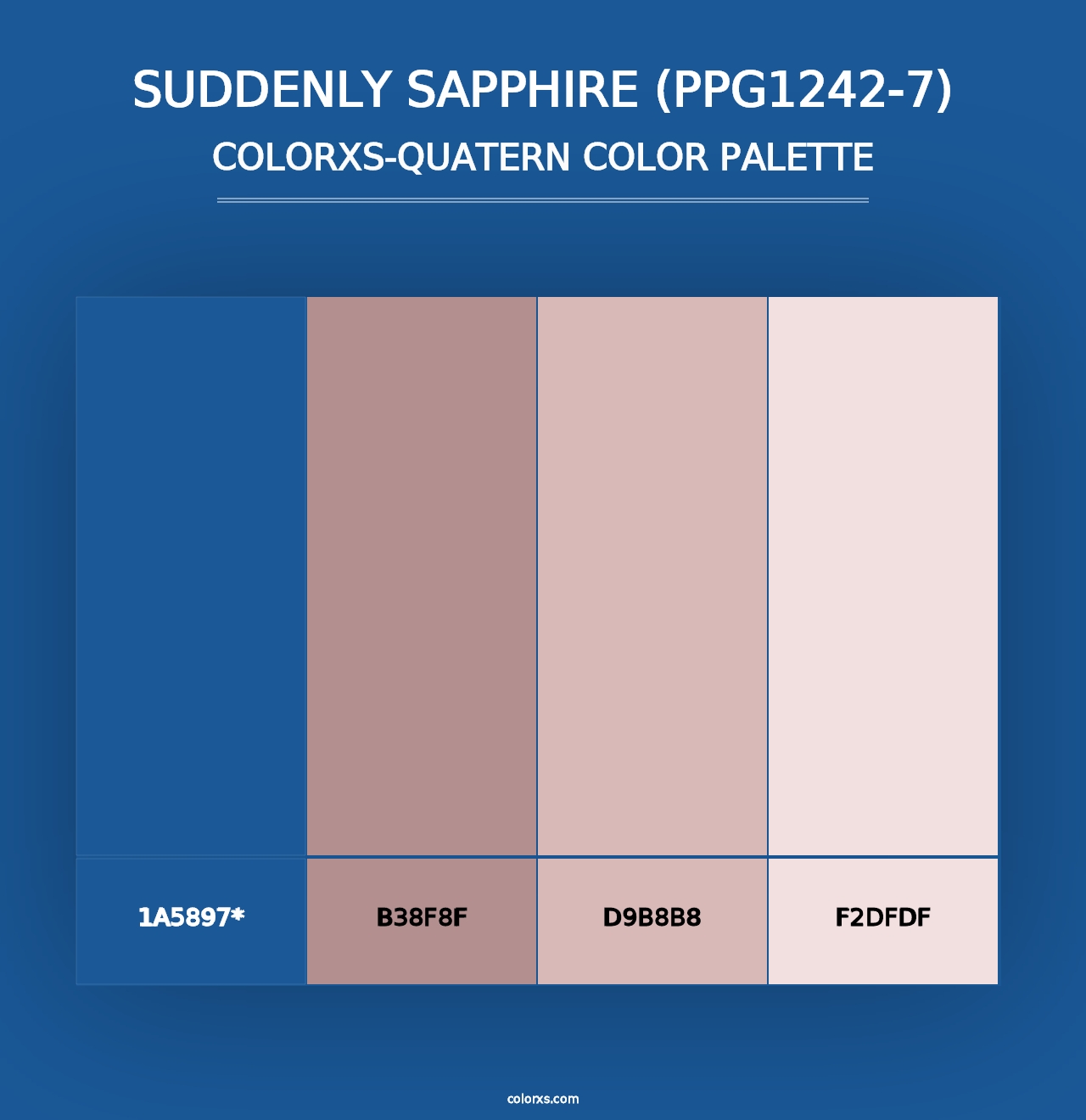 Suddenly Sapphire (PPG1242-7) - Colorxs Quad Palette