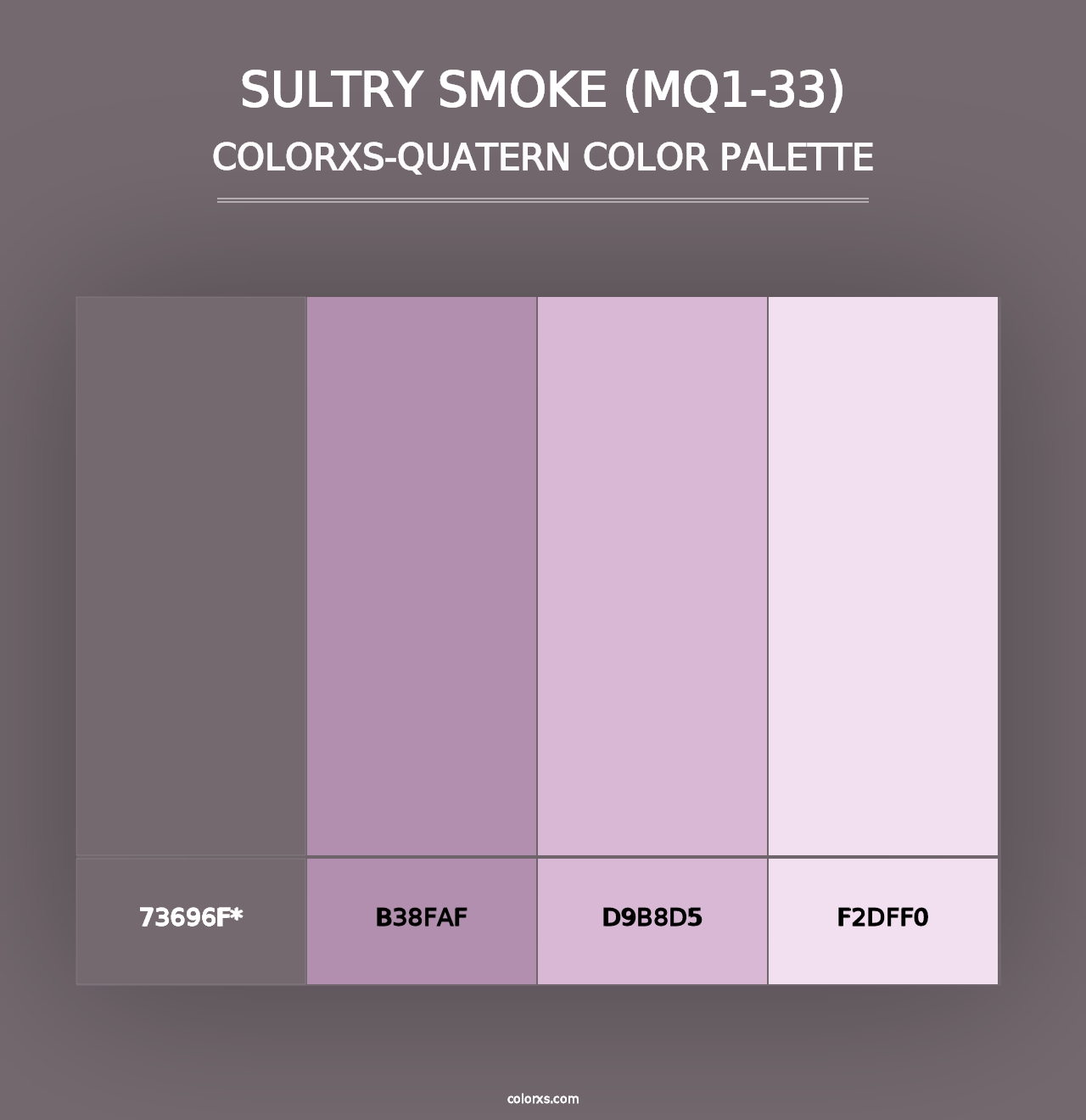 Sultry Smoke (MQ1-33) - Colorxs Quad Palette