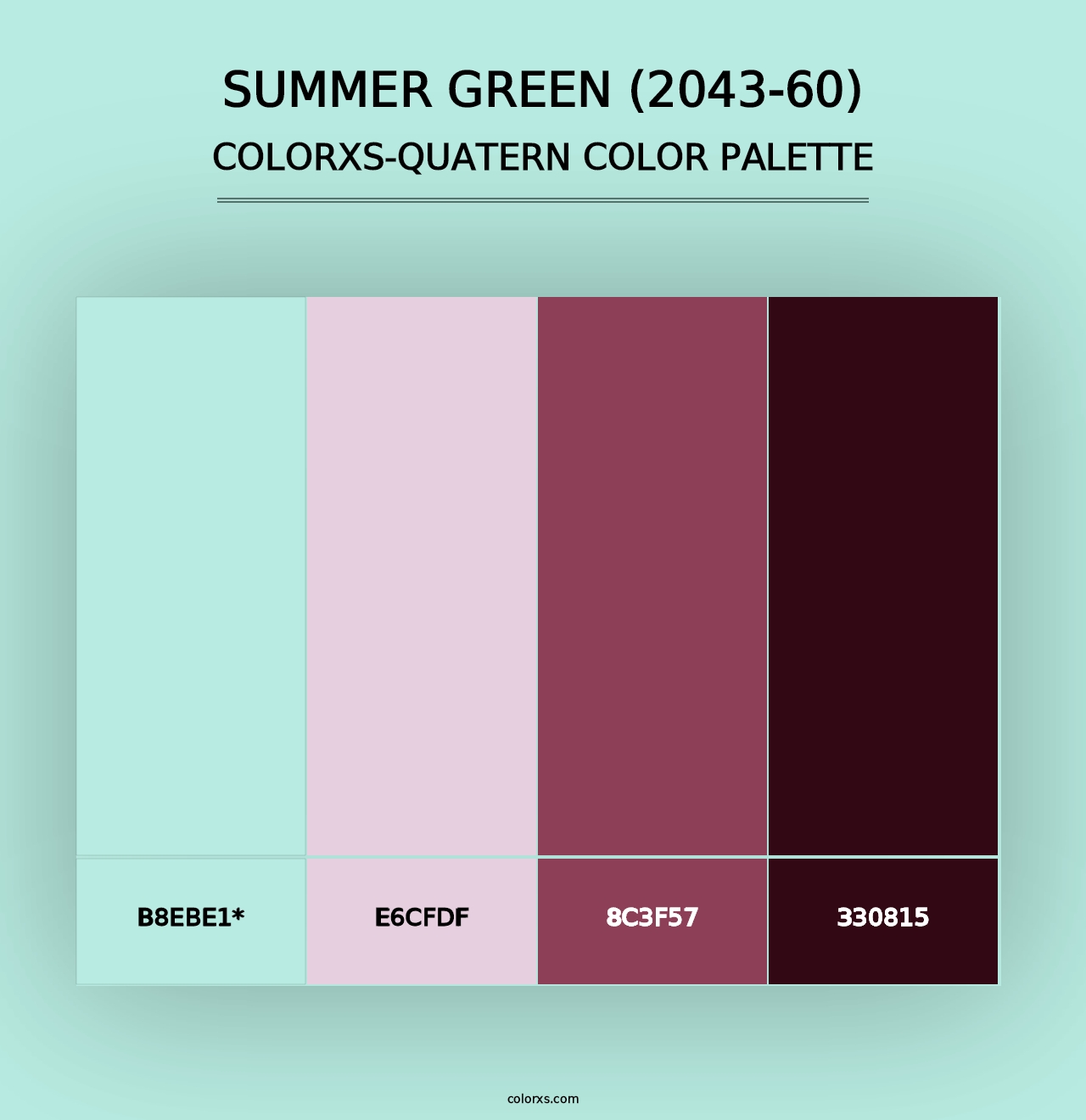 Summer Green (2043-60) - Colorxs Quad Palette